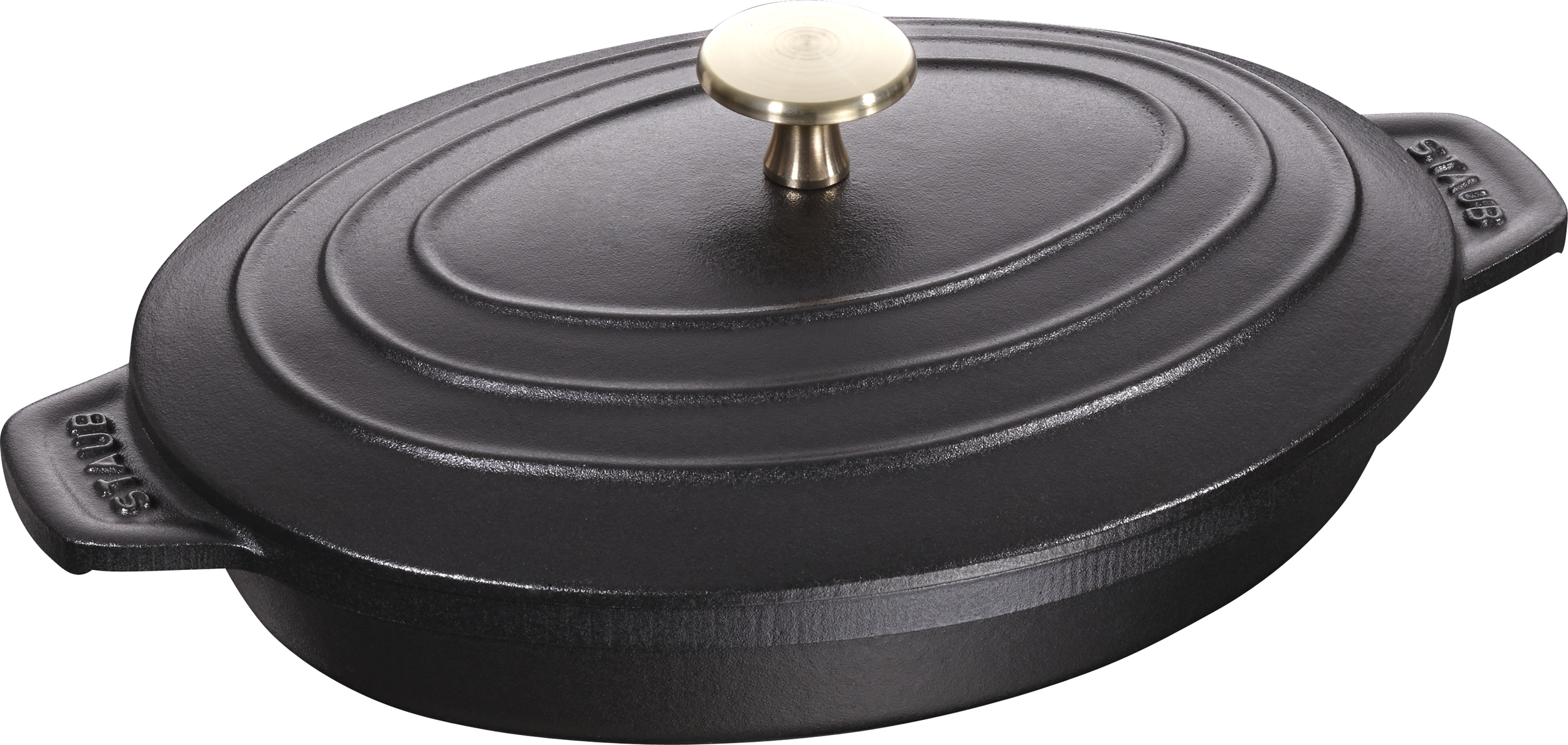 Naczynie do zapiekania i serwowania Staub owalne 1 l czarne z pokrywką