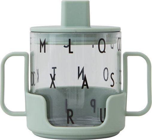 Kubek dziecięcy Grow zielony z melaminy i szkła 3 el.