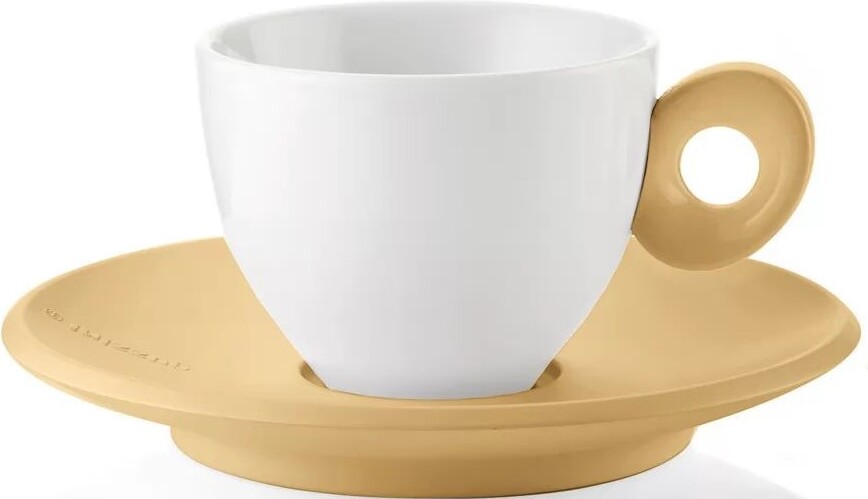 Filiżanki do espresso Everyday musztardowe ze spodkiem 4 szt.