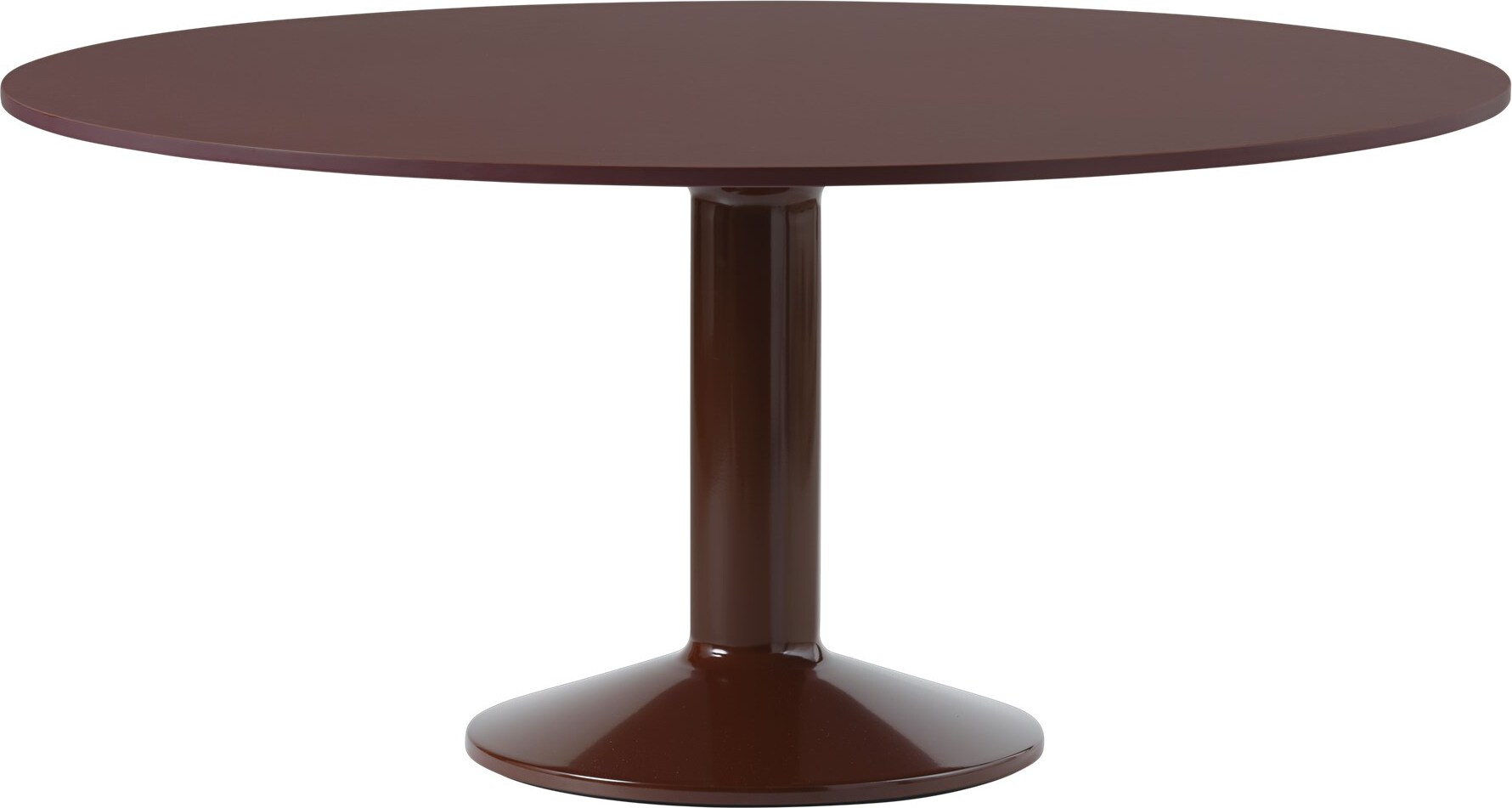 Stół Midst okrągły 160 cm czerwony linoleum