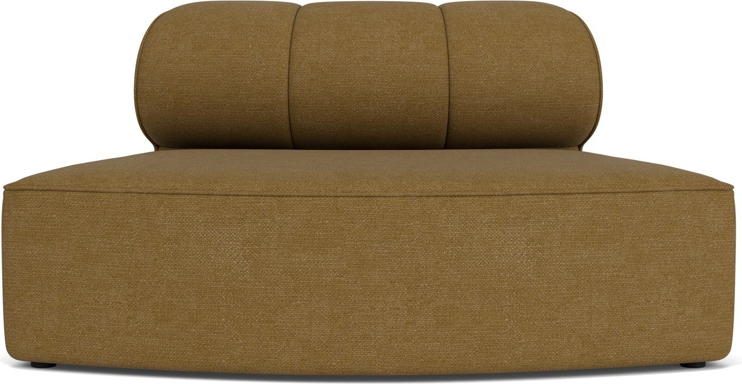 Element środkowy sofy modułowej Eave Seamline Convex Bouclé brązowy