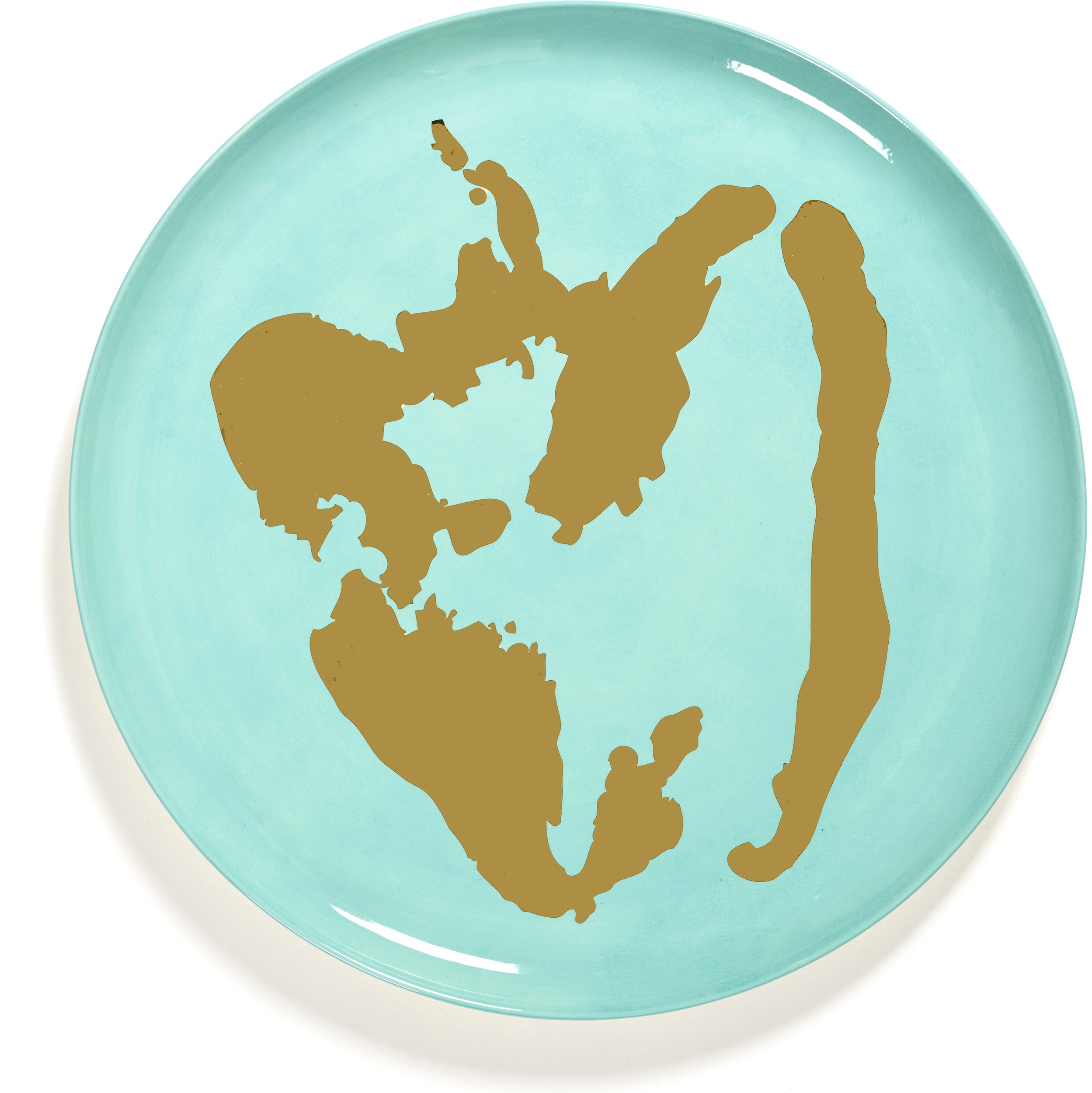 Talerz do serwowania Feast Pepper niebiesko-złoty