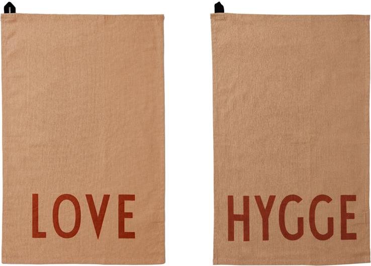 Ścierki kuchenne Favourite Love Hyge beżowe 2 szt.