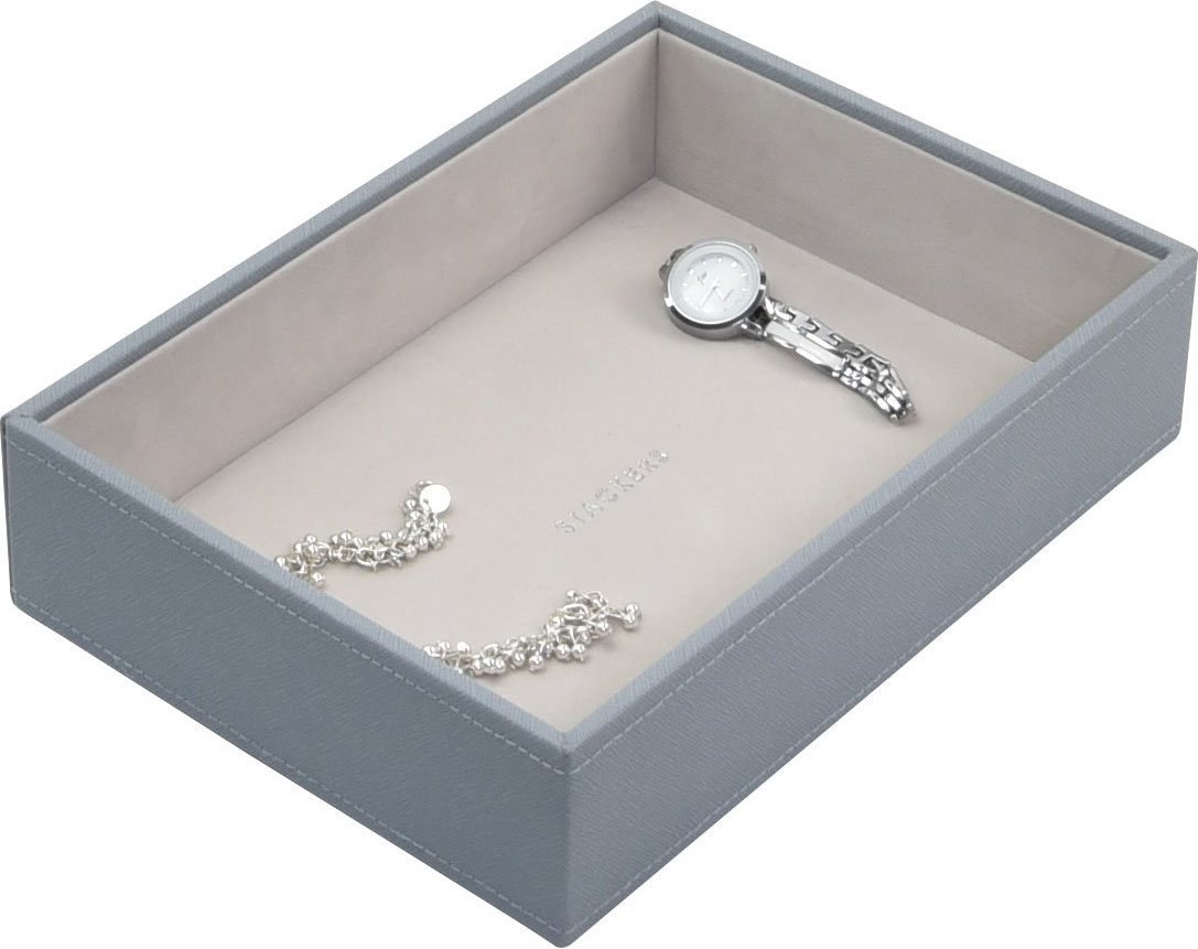 Szkatułka na biżuterię Stackers open classic szaroniebieska