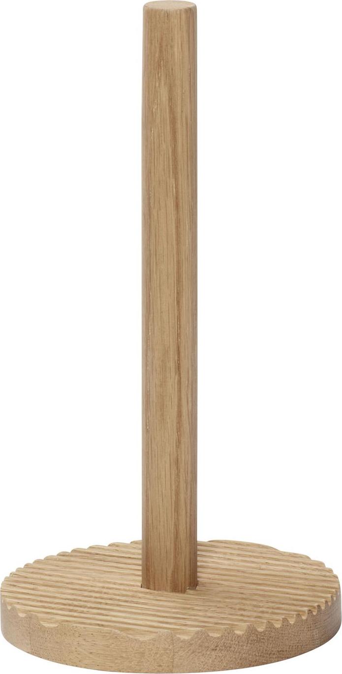 Stojak na ręcznik papierowy Hübsch z drewna dębowego