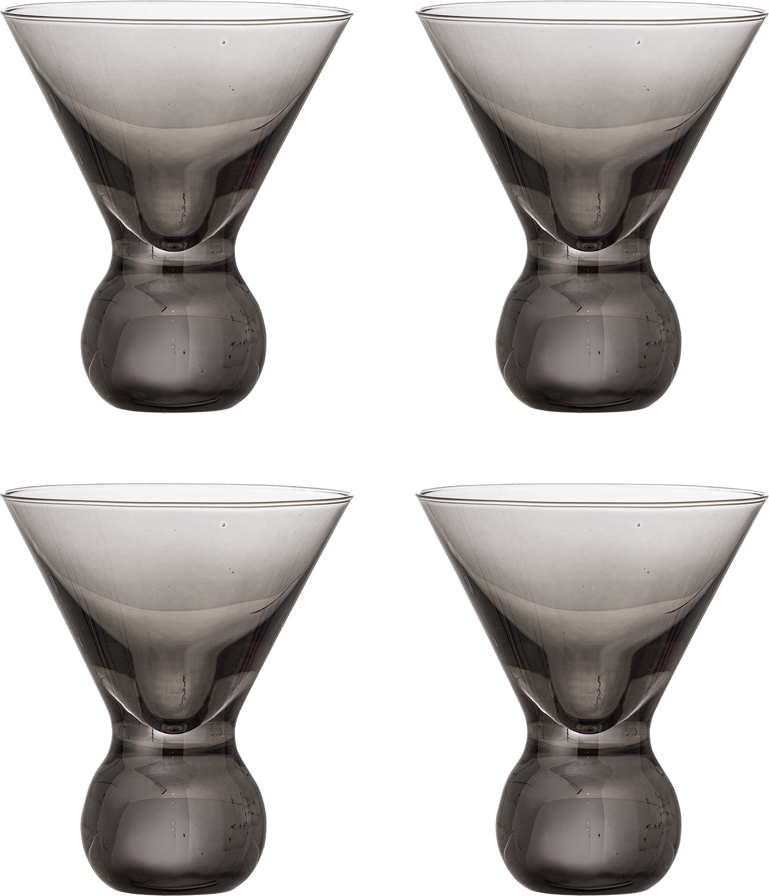 Kieliszki do koktajli Corliss 165 ml szare 4 szt.