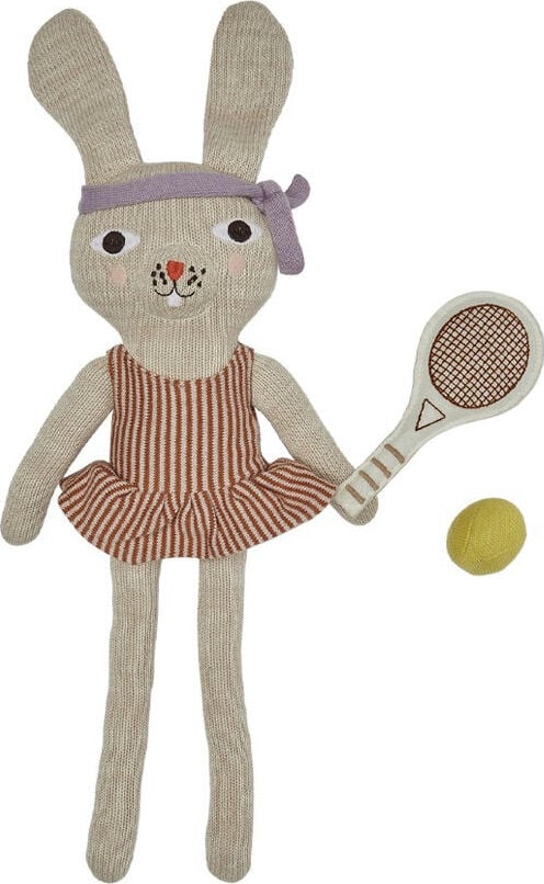 Przytulanka z rakietą i piłką tenisową OYOY Miew Rabbit 3 el.