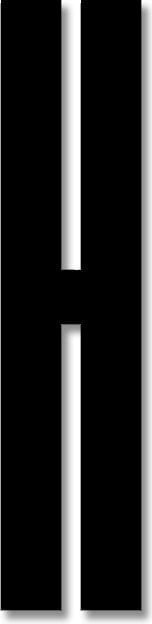 Litera Design Letters H 8 cm czarna akrylowa