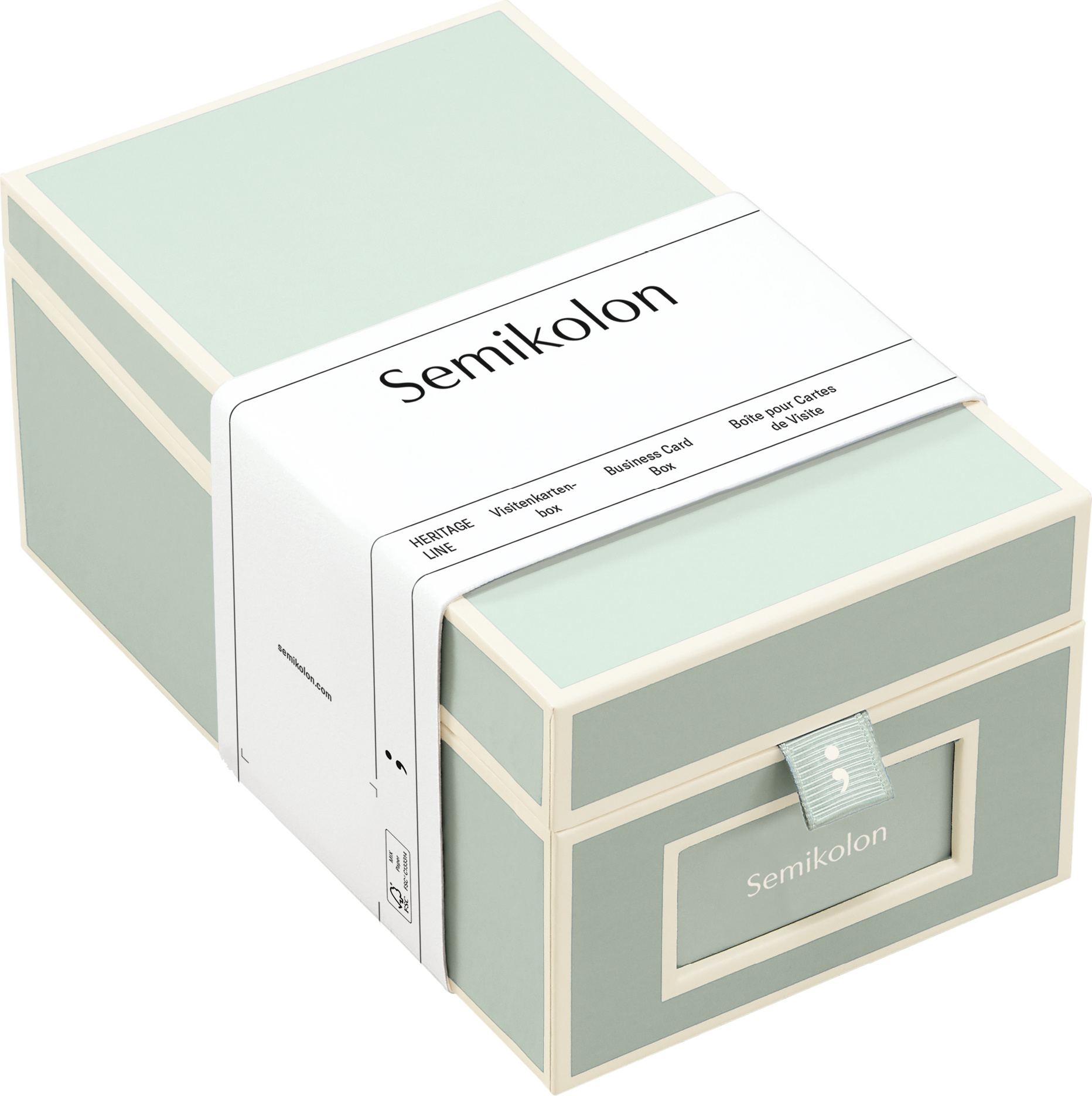 Pudełko na wizytówki Die Kante miętowe