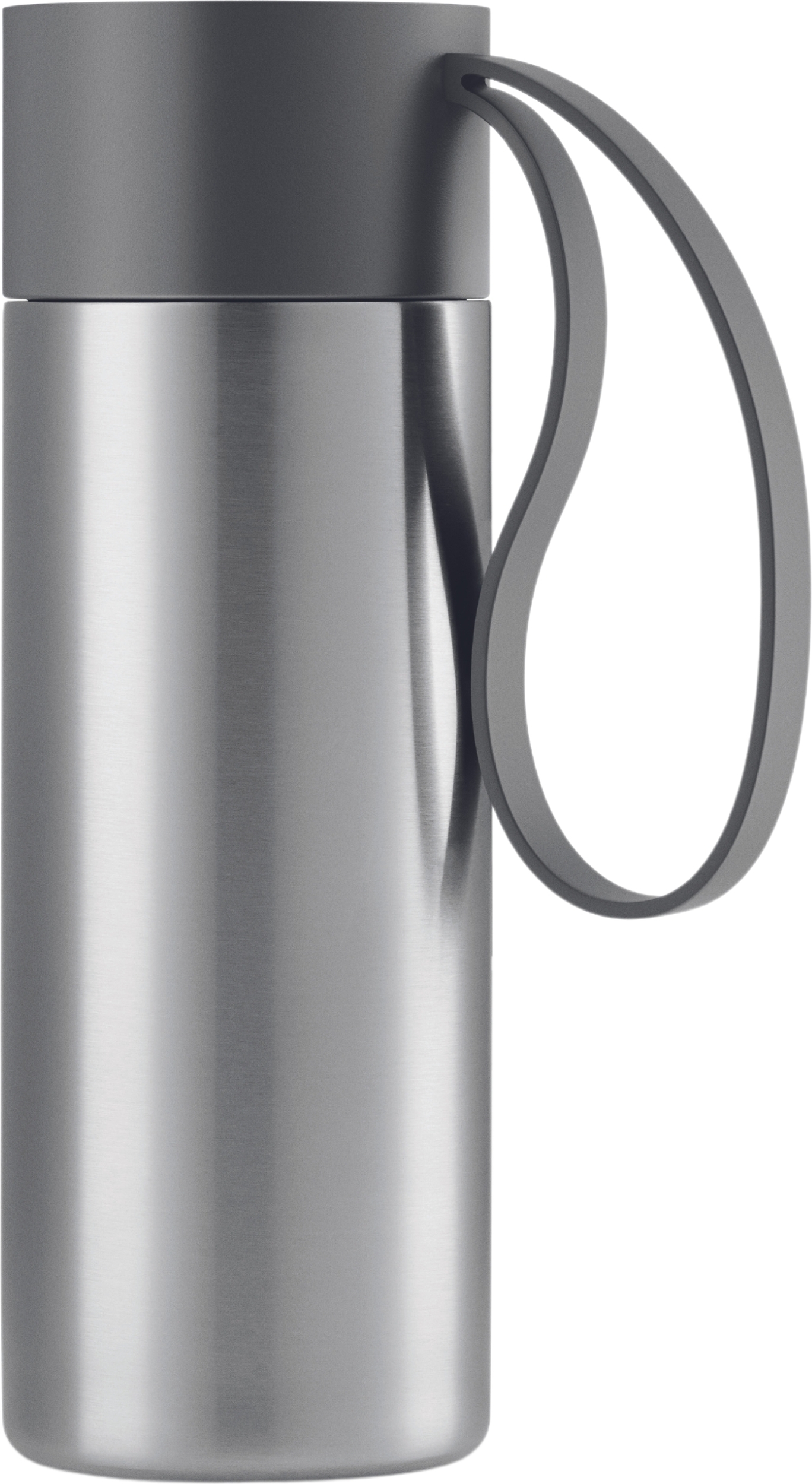 Kubek termiczny To Go Cup z recyklingu z uchwytem szarym