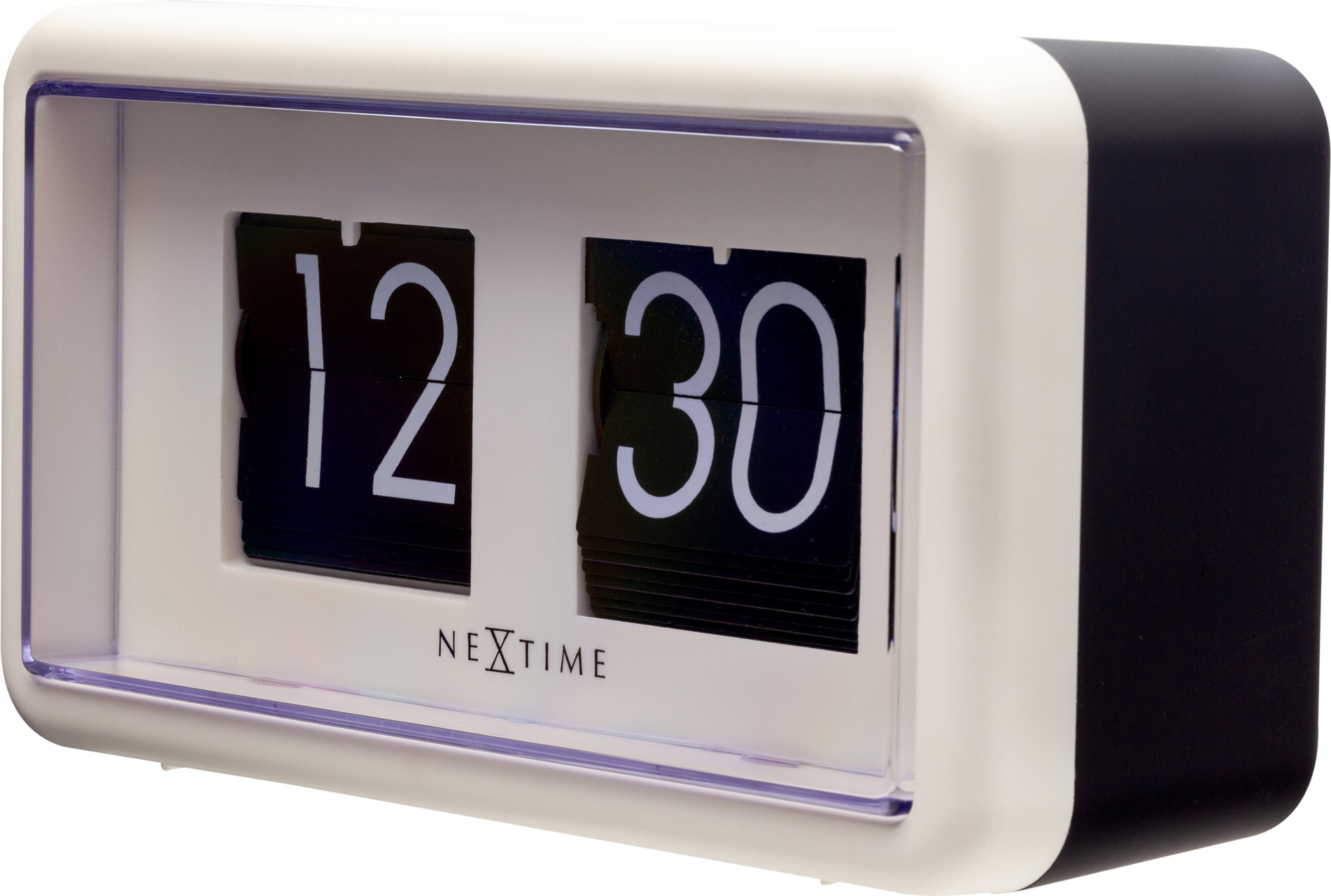 Zegar ścienny lub stołowy Small Flip biały