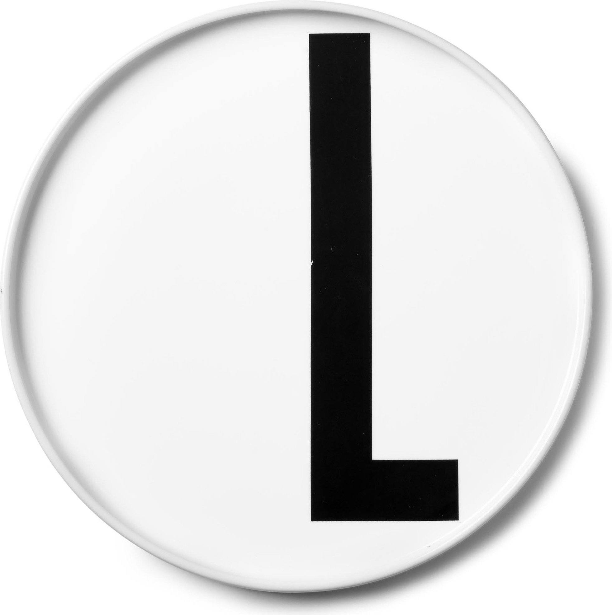 Talerz porcelanowy AJ litera L