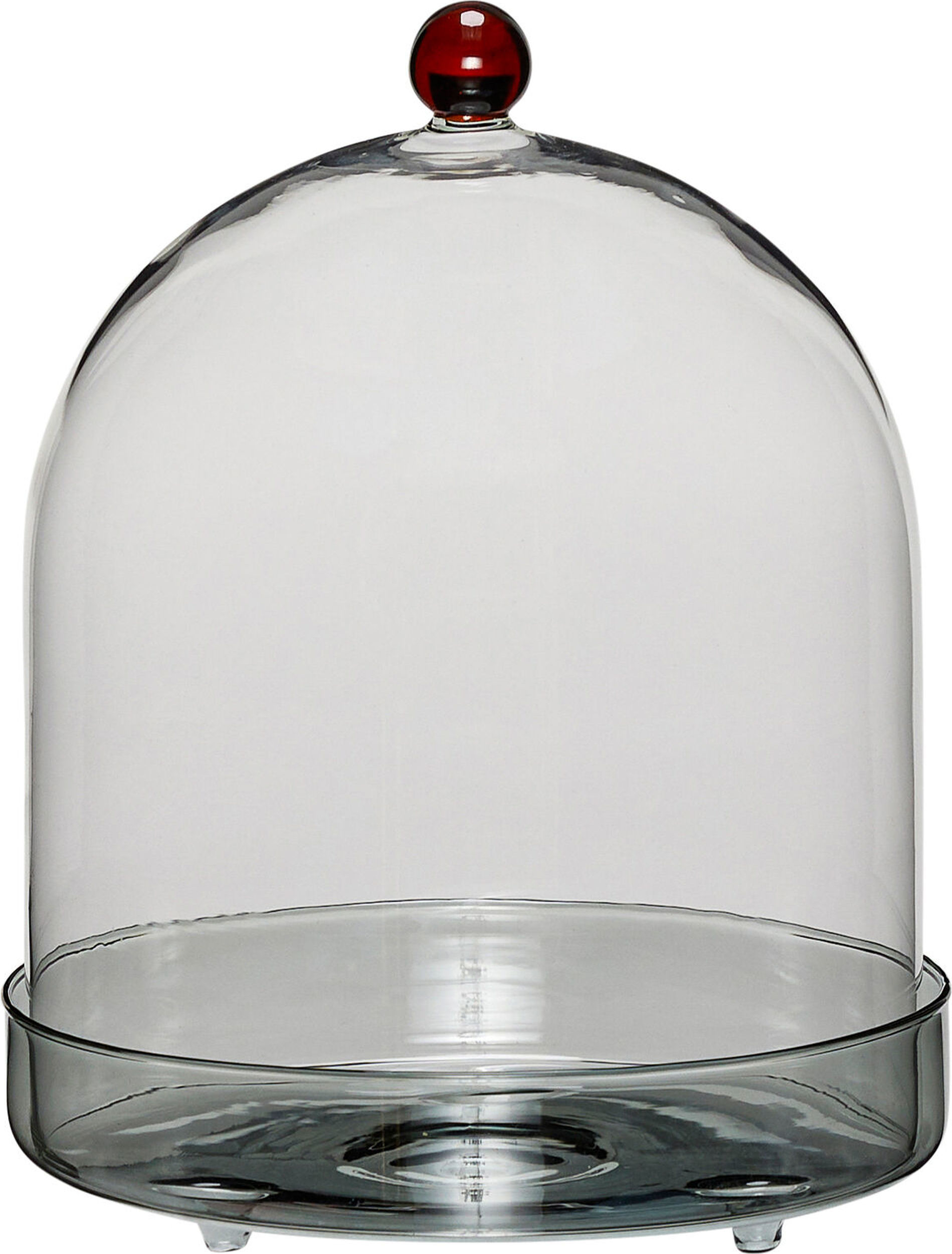 Patera z kloszem Flora mini 16 cm przydymiona