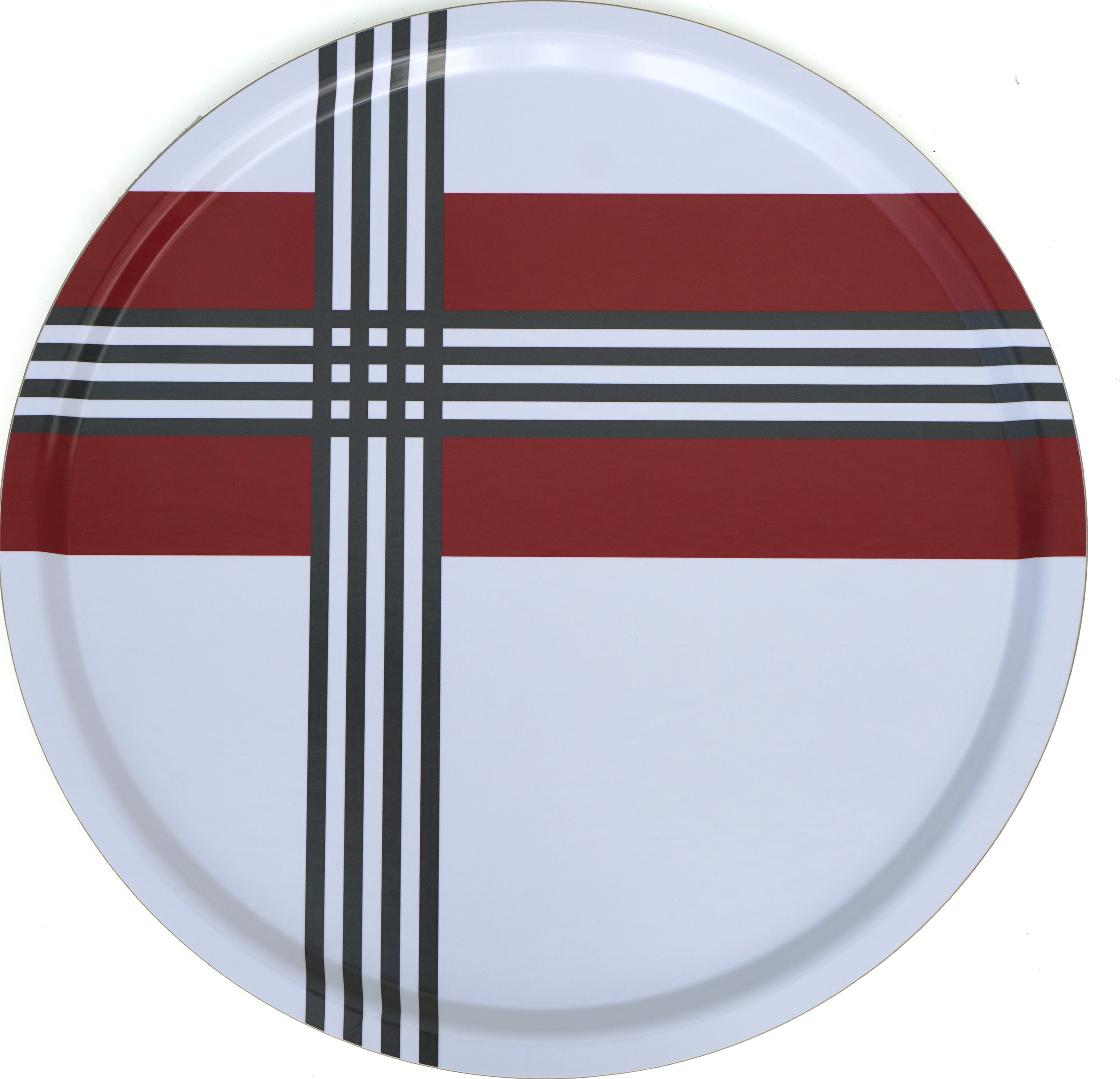 Taca do serwowania Cross Thin 46 cm czerwona