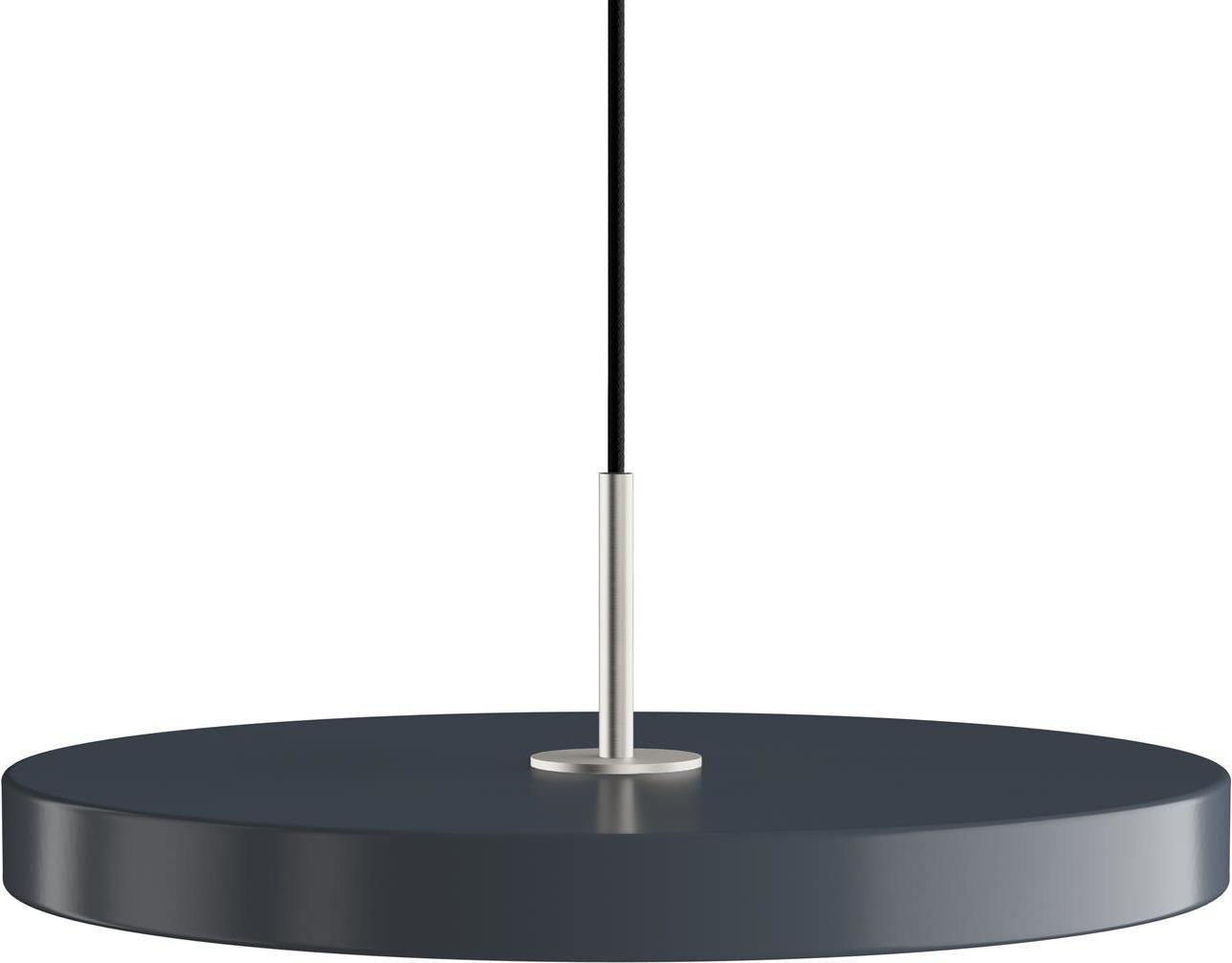 Lampa wisząca Asteria antracytowa ze srebrnym mocowaniem