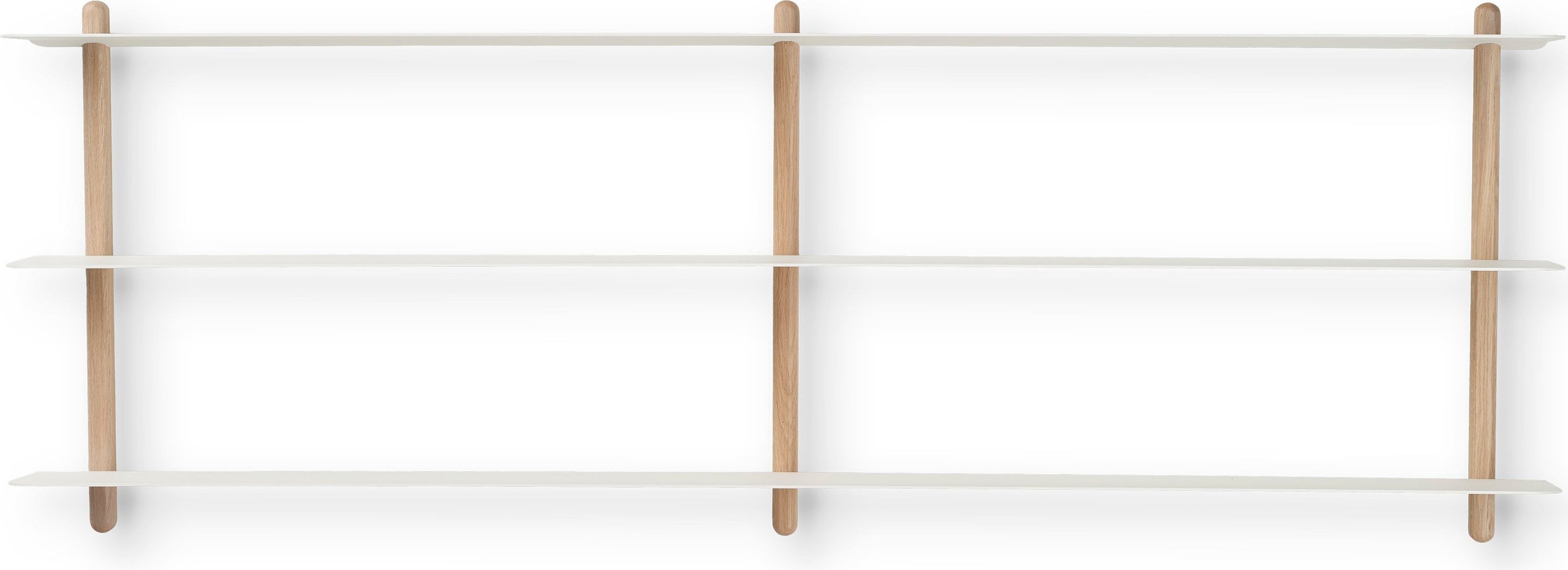 Półka ścienna Nivo D 42 cm biała jasny dąb