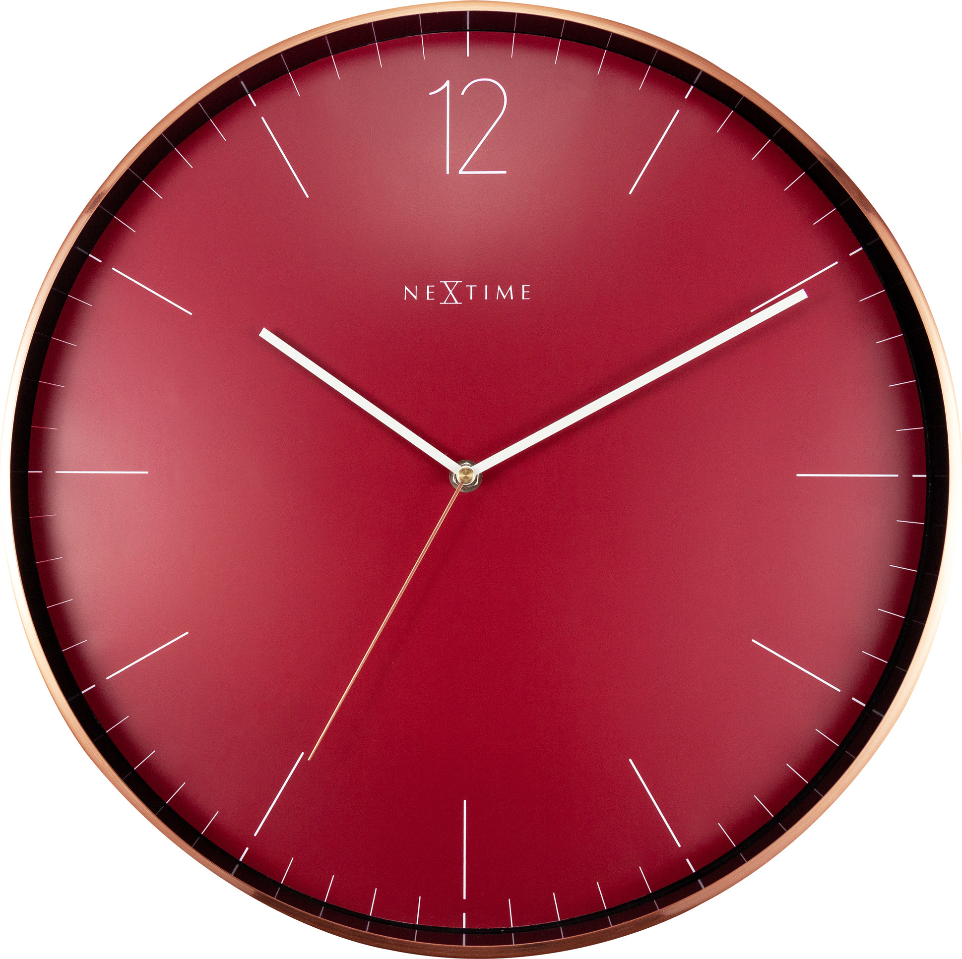 Zegar ścienny Essential XXL miedziano-czerwony