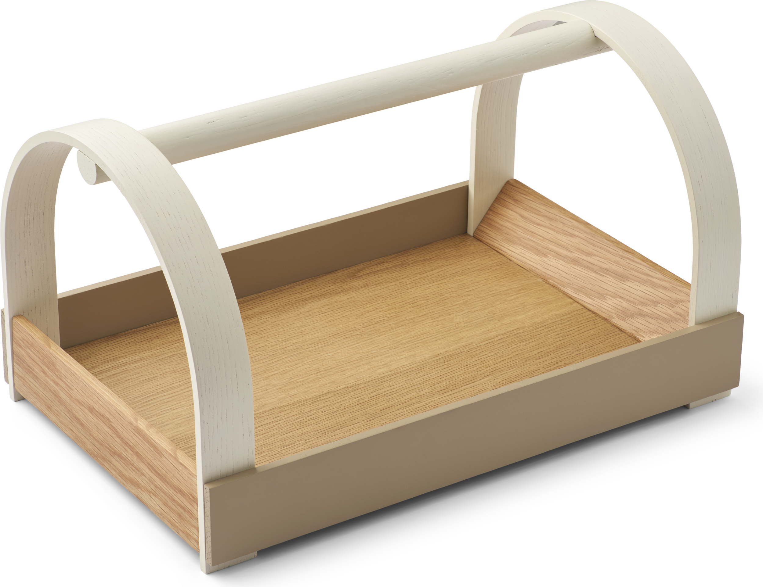 Taca z uchwytem Kydo beżowa jasny dąb