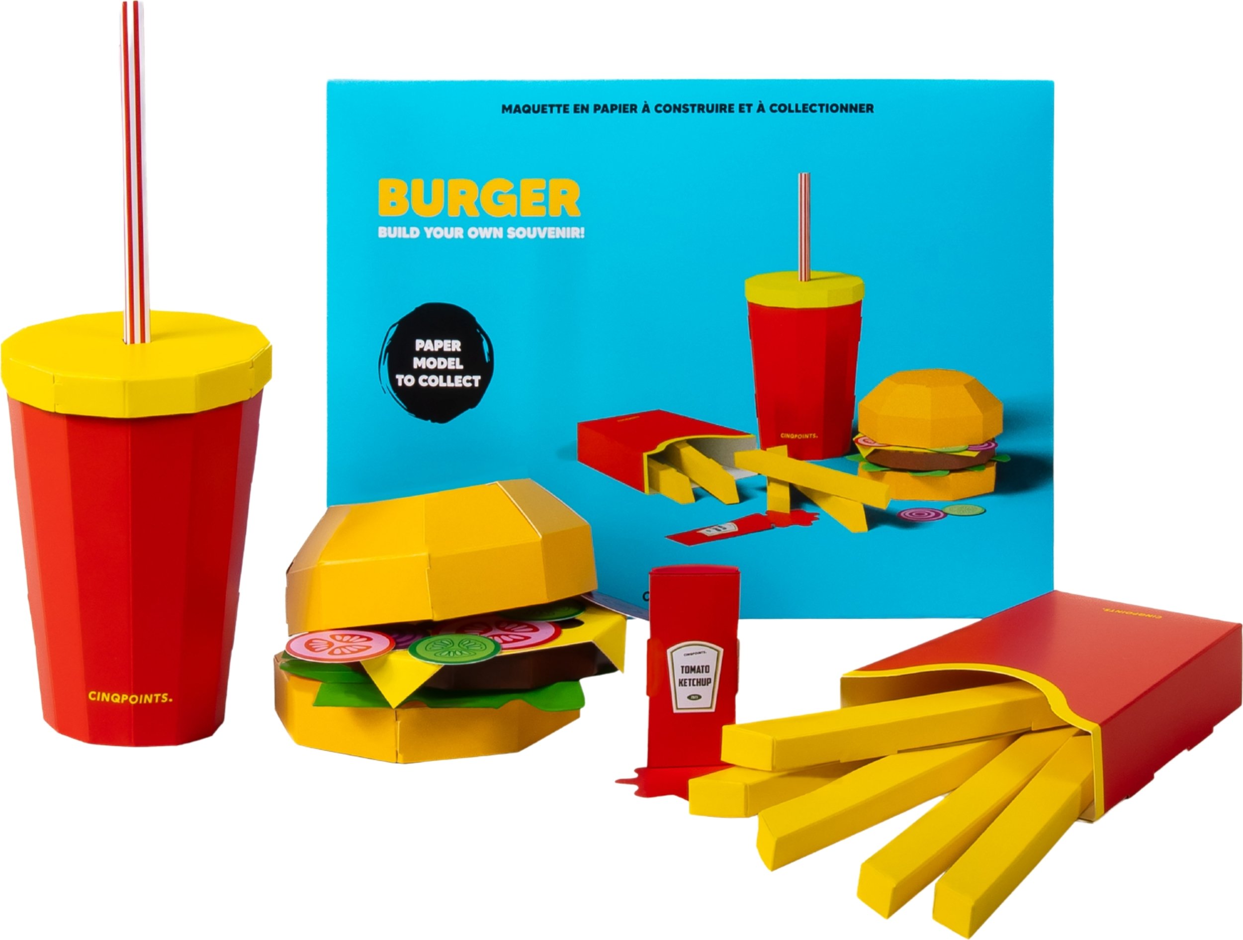 Zestaw do składania z papieru Paperfood Burger