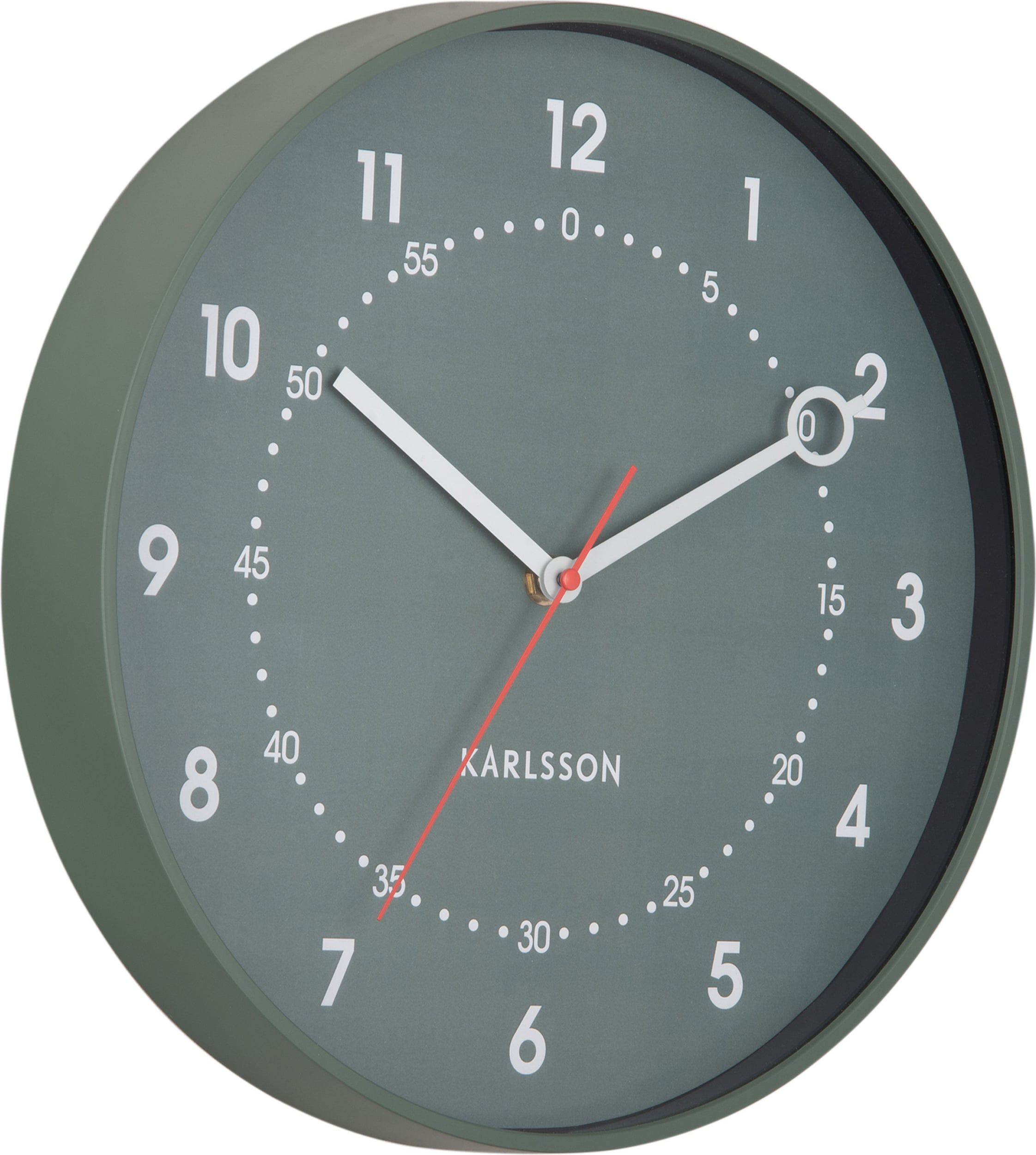 Zegar ścienny Fresco zieleń leśna