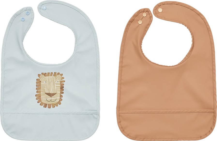 Śliniak z kieszonką OYOY Lobo Lion 2 szt.