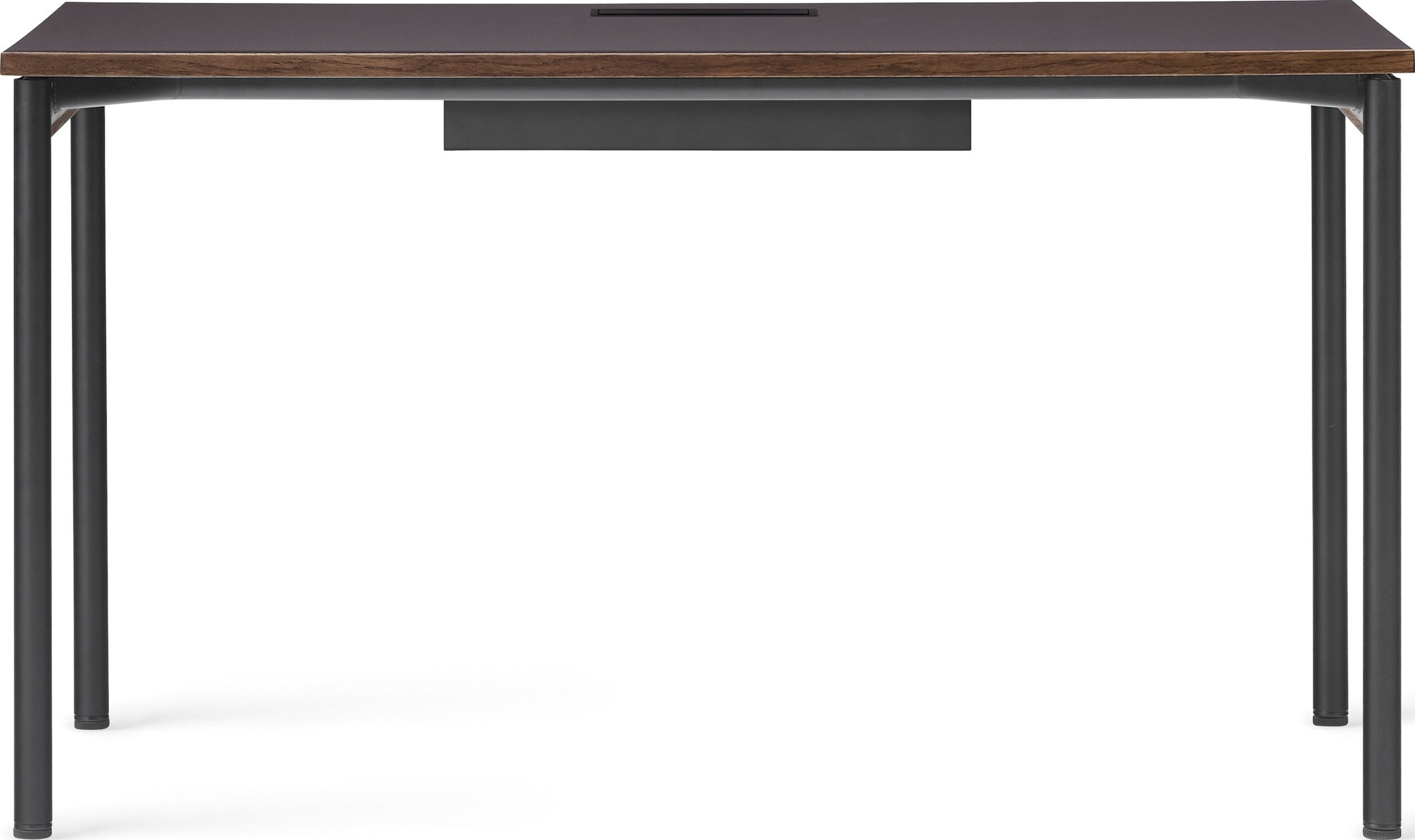 Stół Co Management 140 x 70 cm ciemny dąb na czarnych nogach