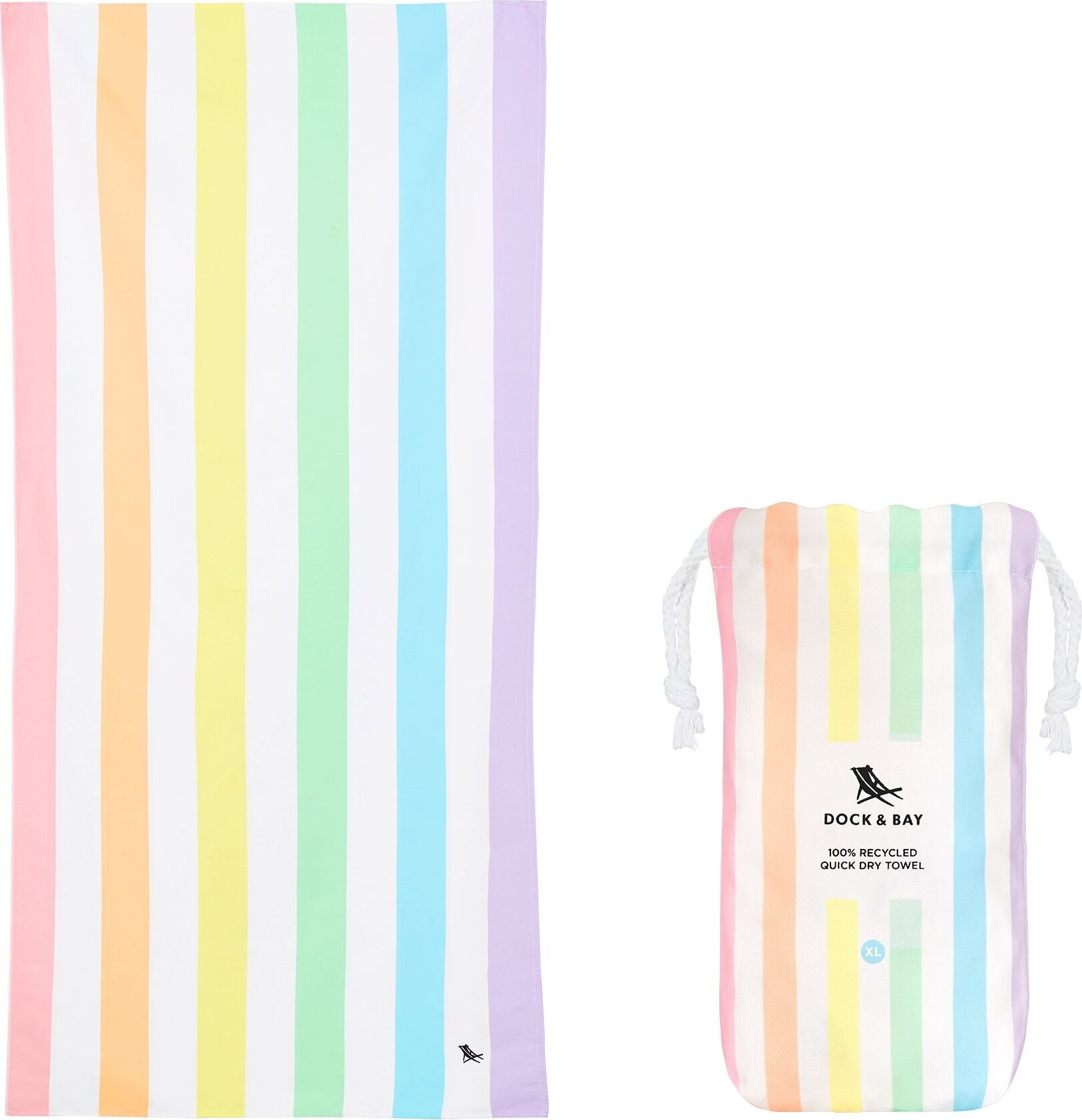 Ręcznik plażowy szybkoschnący Dock & Bay 90 x 200 cm unicorn