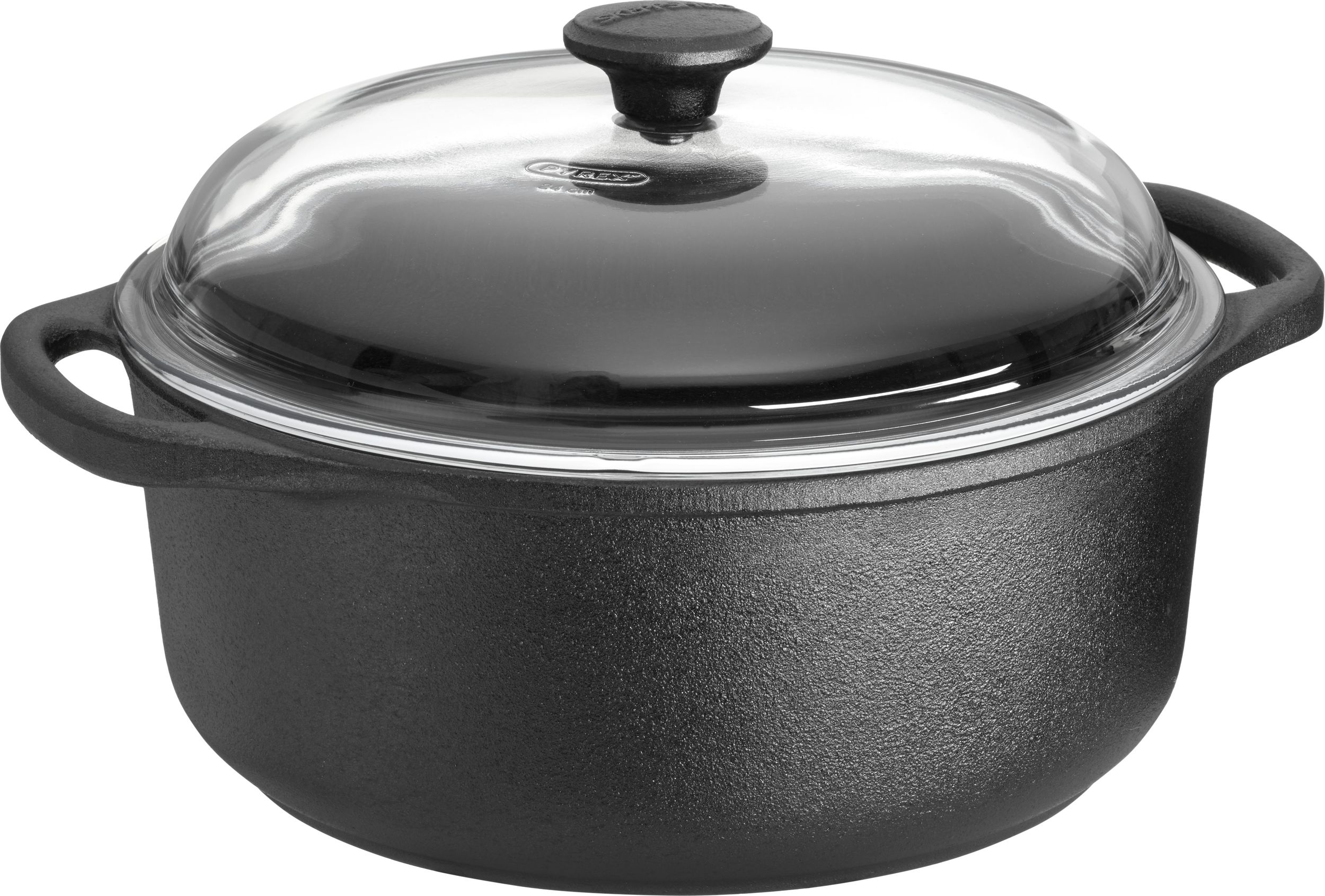 Garnek Casserole 4 l żeliwny ze szklaną pokrywką