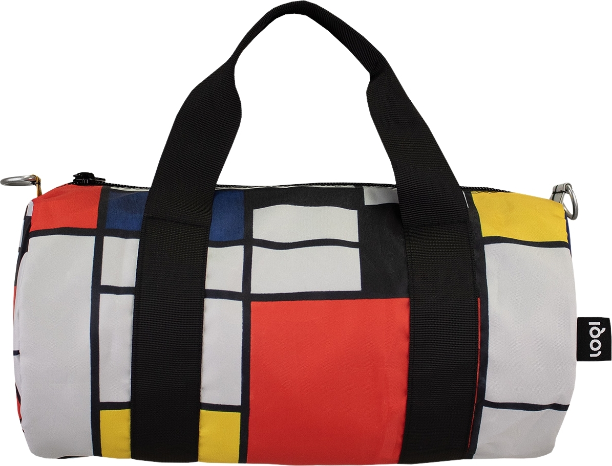 Torba LOQI Weekender Museum Piet Mondrian Composition with Red, Yellow, Blue and Black mini z recyklingu