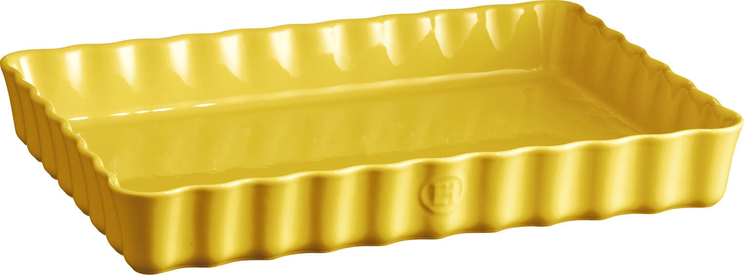Forma do tarty ceramiczna Emile Henry głęboka 24 x 34 cm żółta