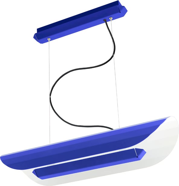 Lampa wisząca liniowa Apolin 65 cm kobaltowa