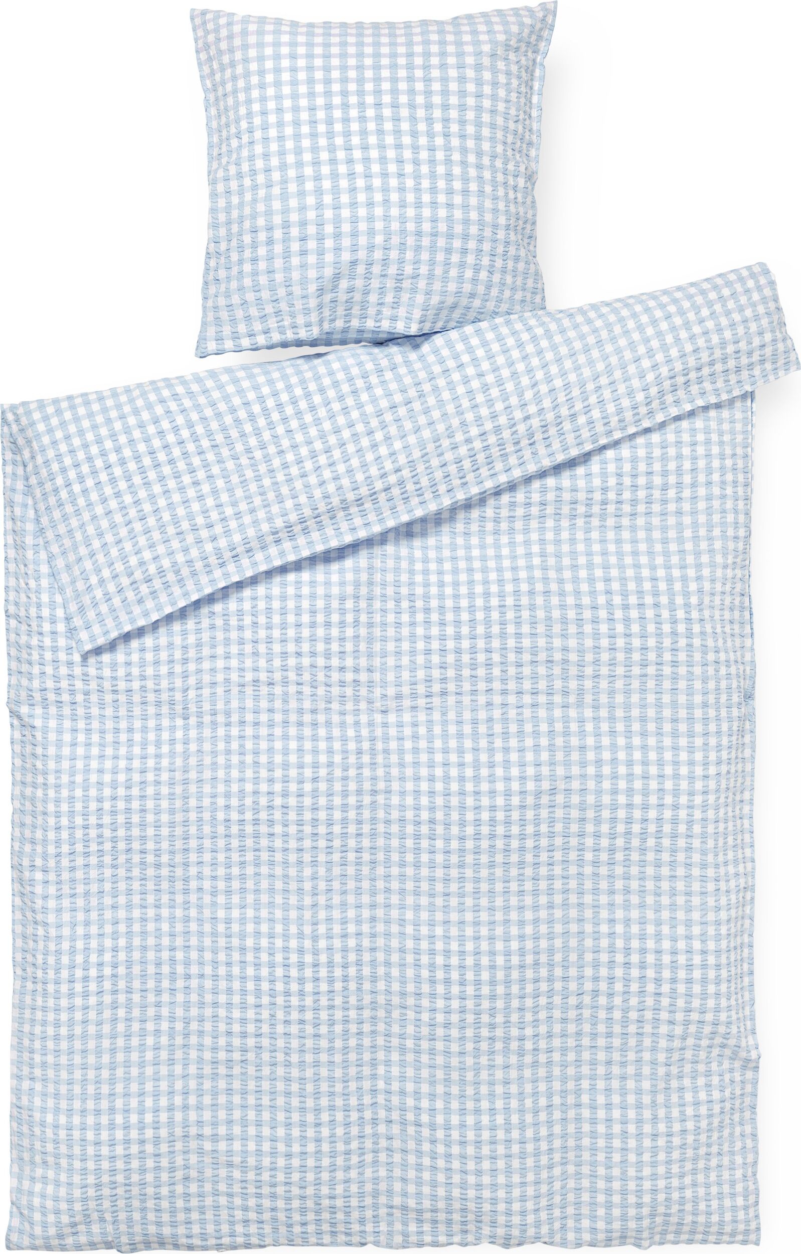 Pościel Bæk & Bølge 140 x 200 cm jasnoniebieska z poszewką na poduszkę 60 x 63 cm