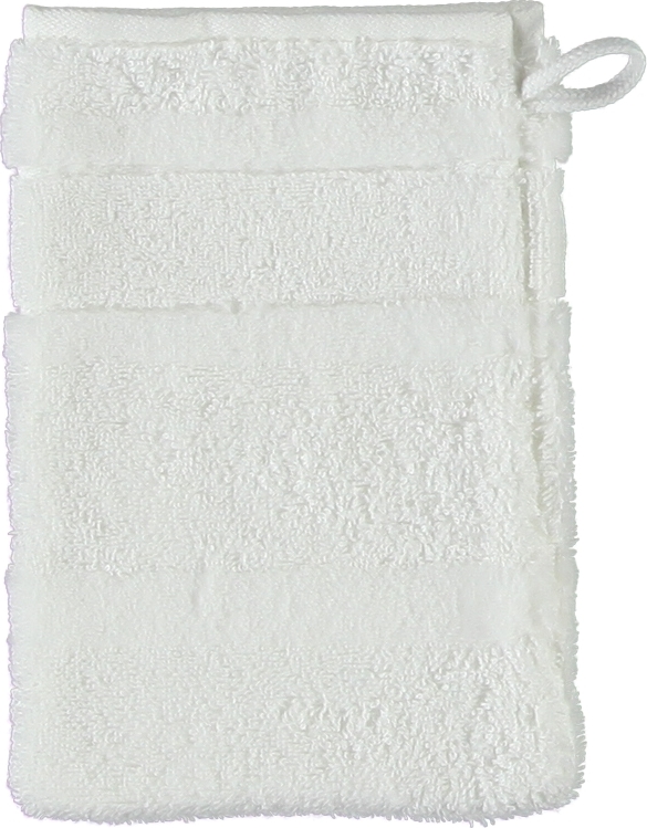 Rękawica kąpielowa Noblesse II gładka 16 x 22 cm biała