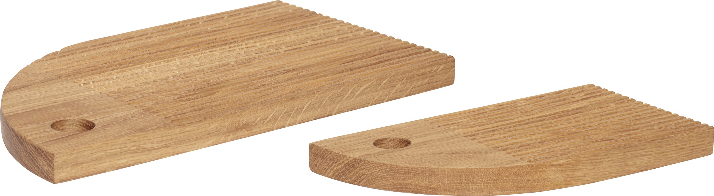 Deska do krojenia Hübsch zaokrąglona dębowa 2 szt.