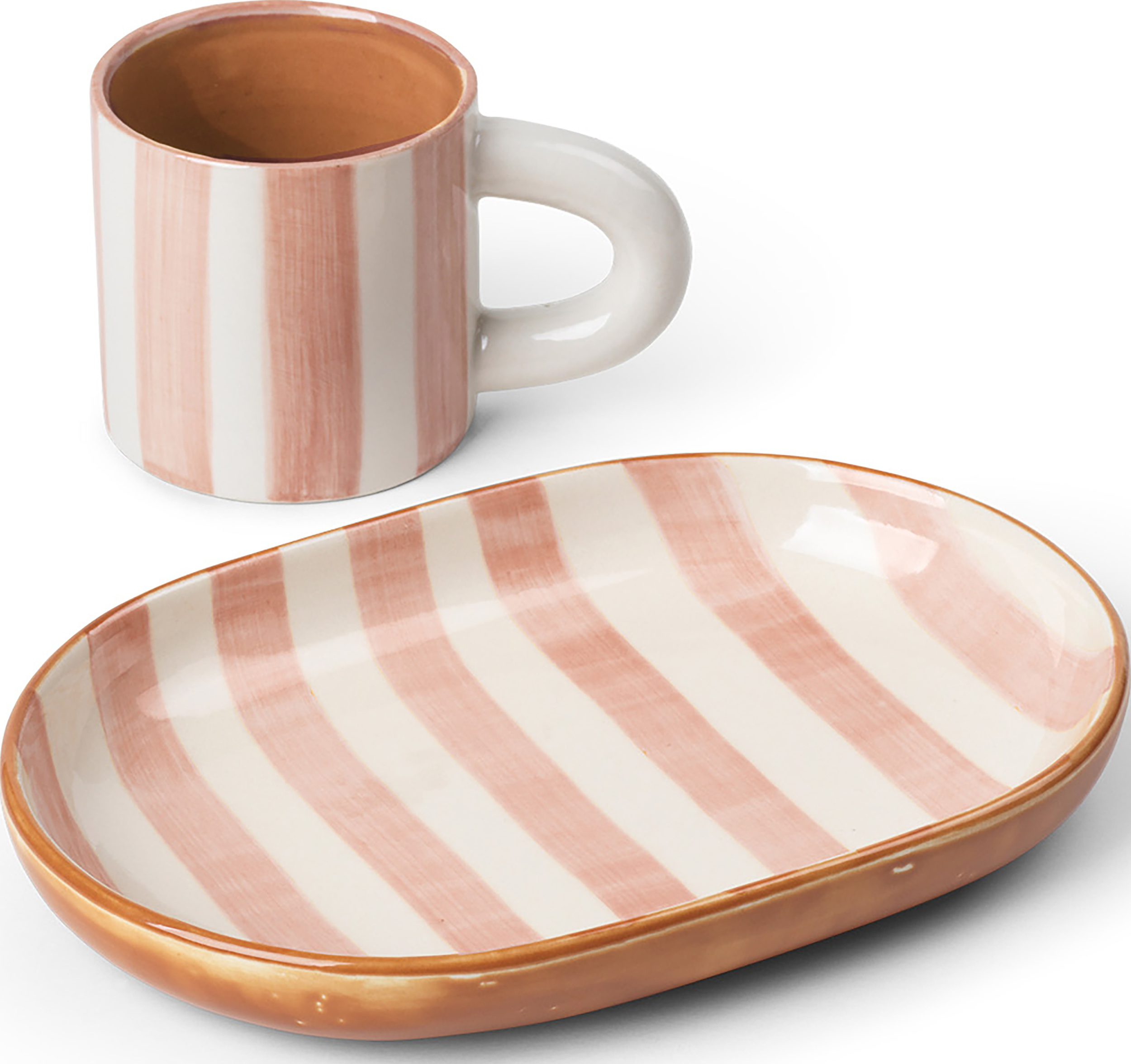 Naczynia dziecięce Milu różowe 2 el.