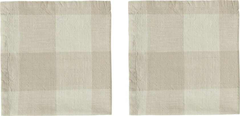 Serwetki materiałowe Chess 45 x 45 cm beżowe 2 szt.