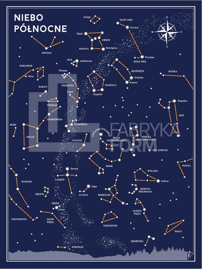 Plakat Niebo Północne 30 x 40 cm