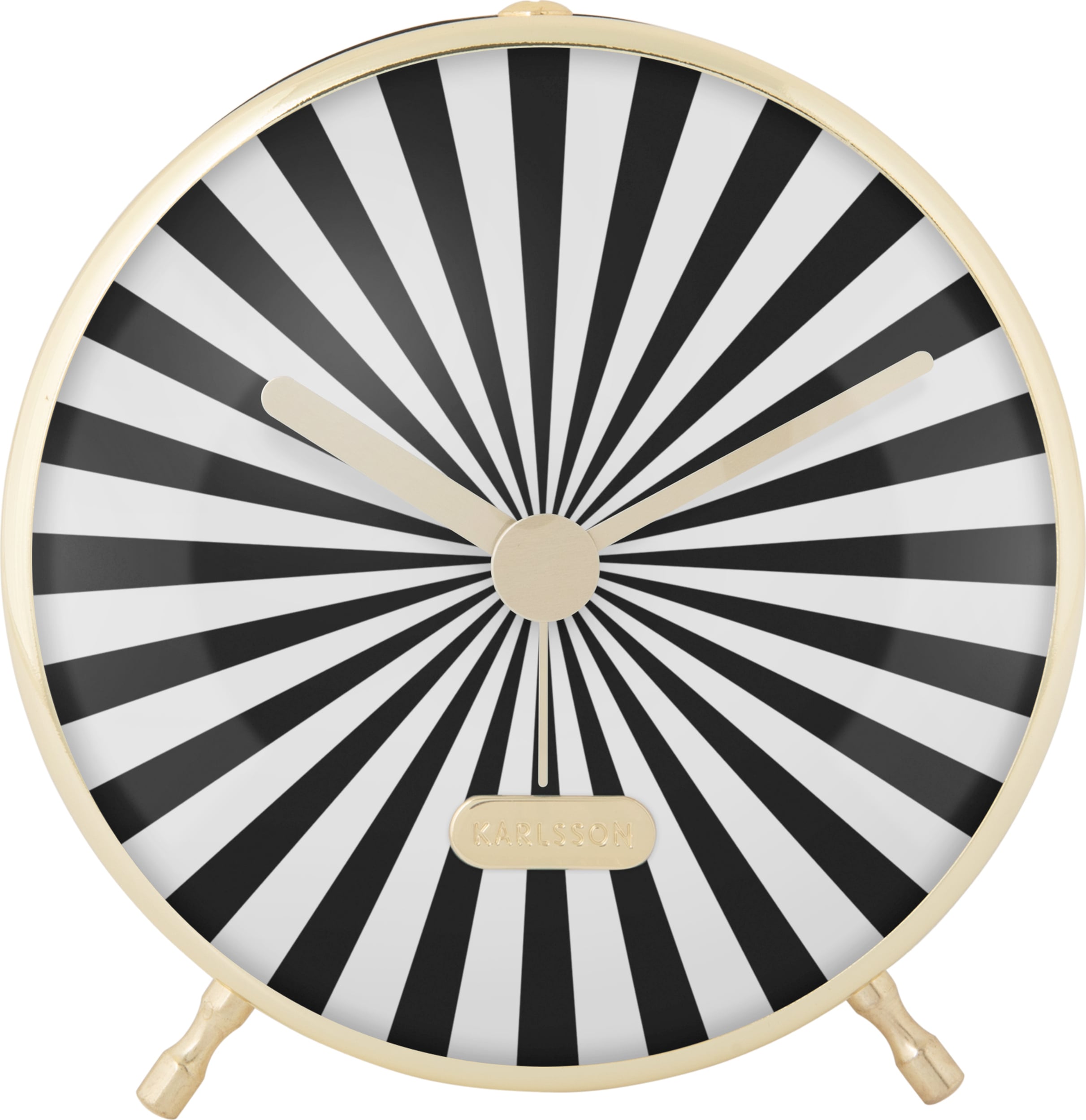 Budzik Candy Swirl czarno-biały