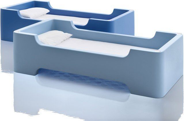 Łóżko pojedyncze Bunky ciemnoniebieskie