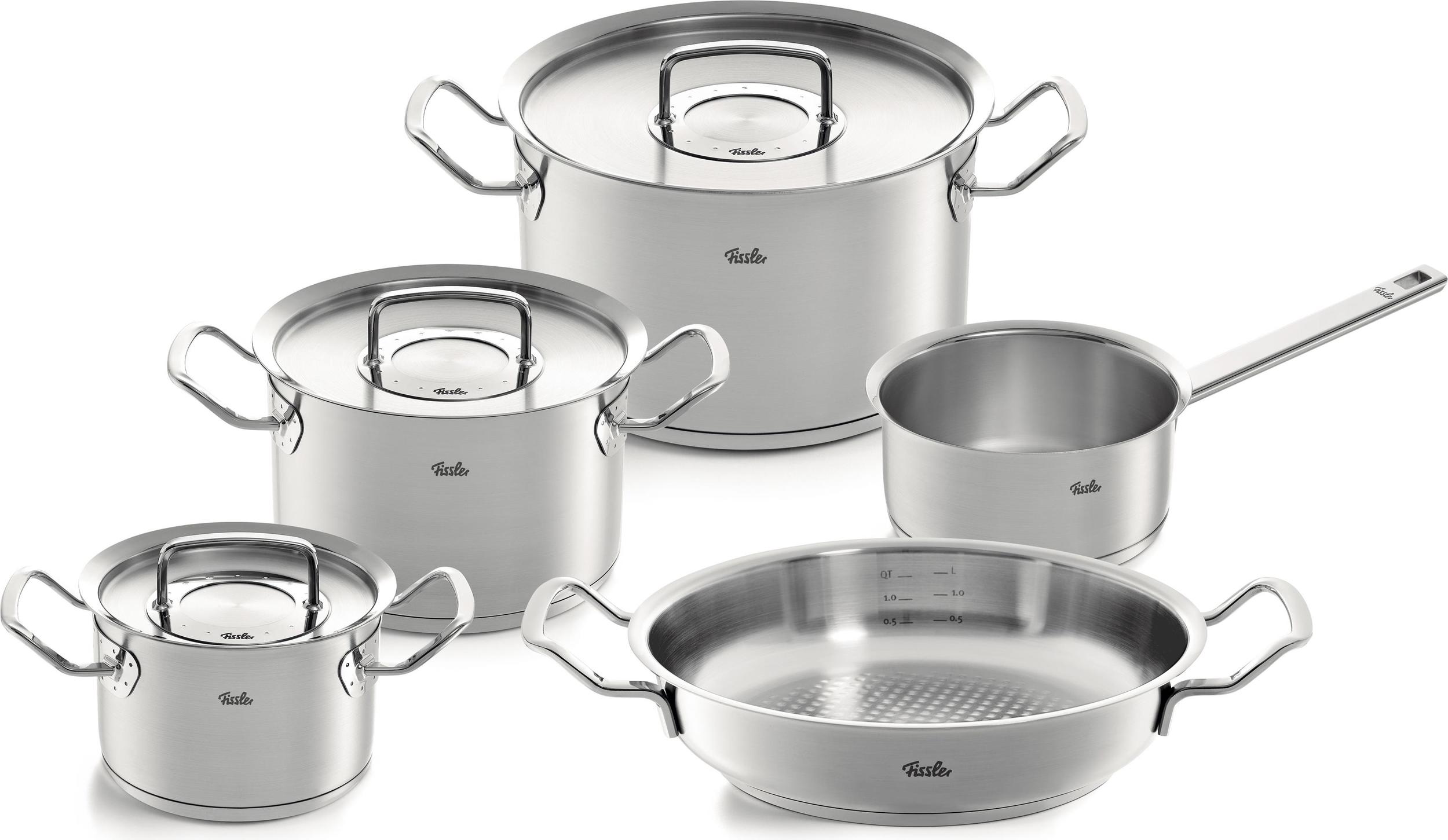 Zestaw garnków Original Profi Collection z rondlem i patelnią z uchwytami 5 el.