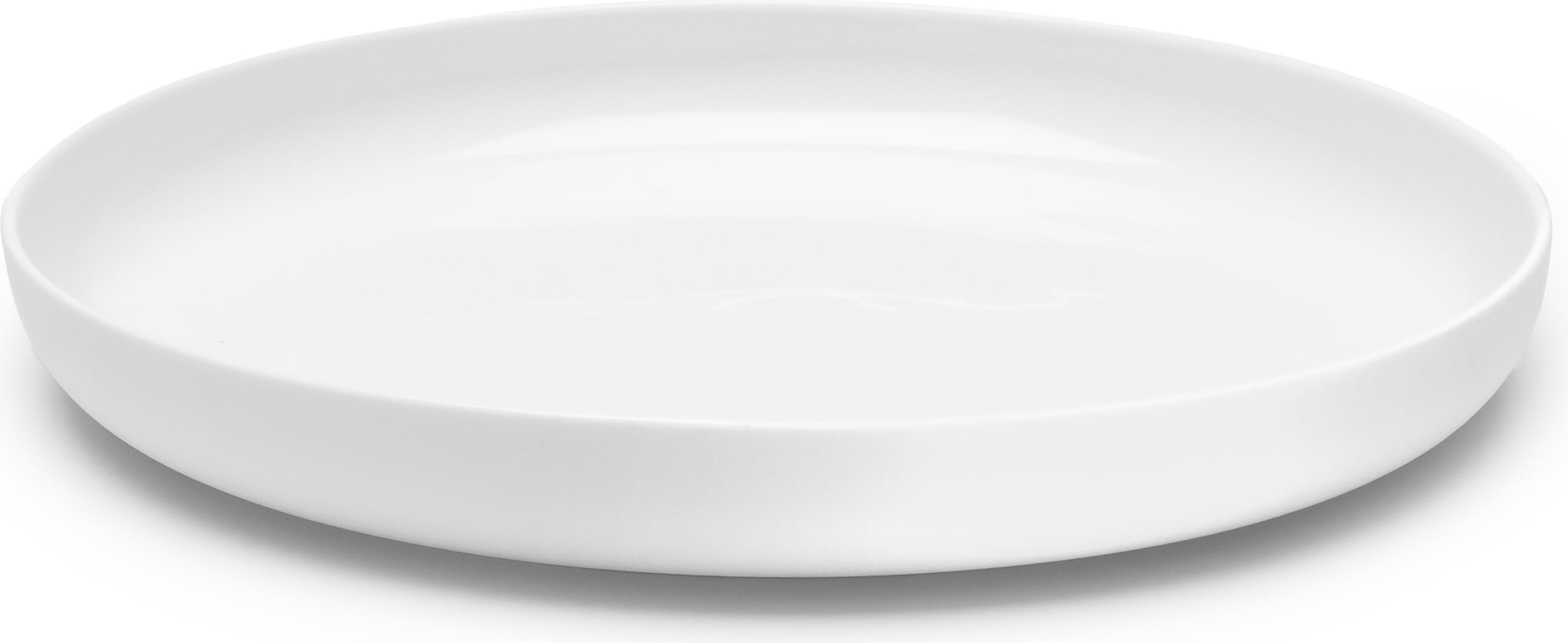 Talerz obiadowy Base wysoki 24 cm biały szkliwiony