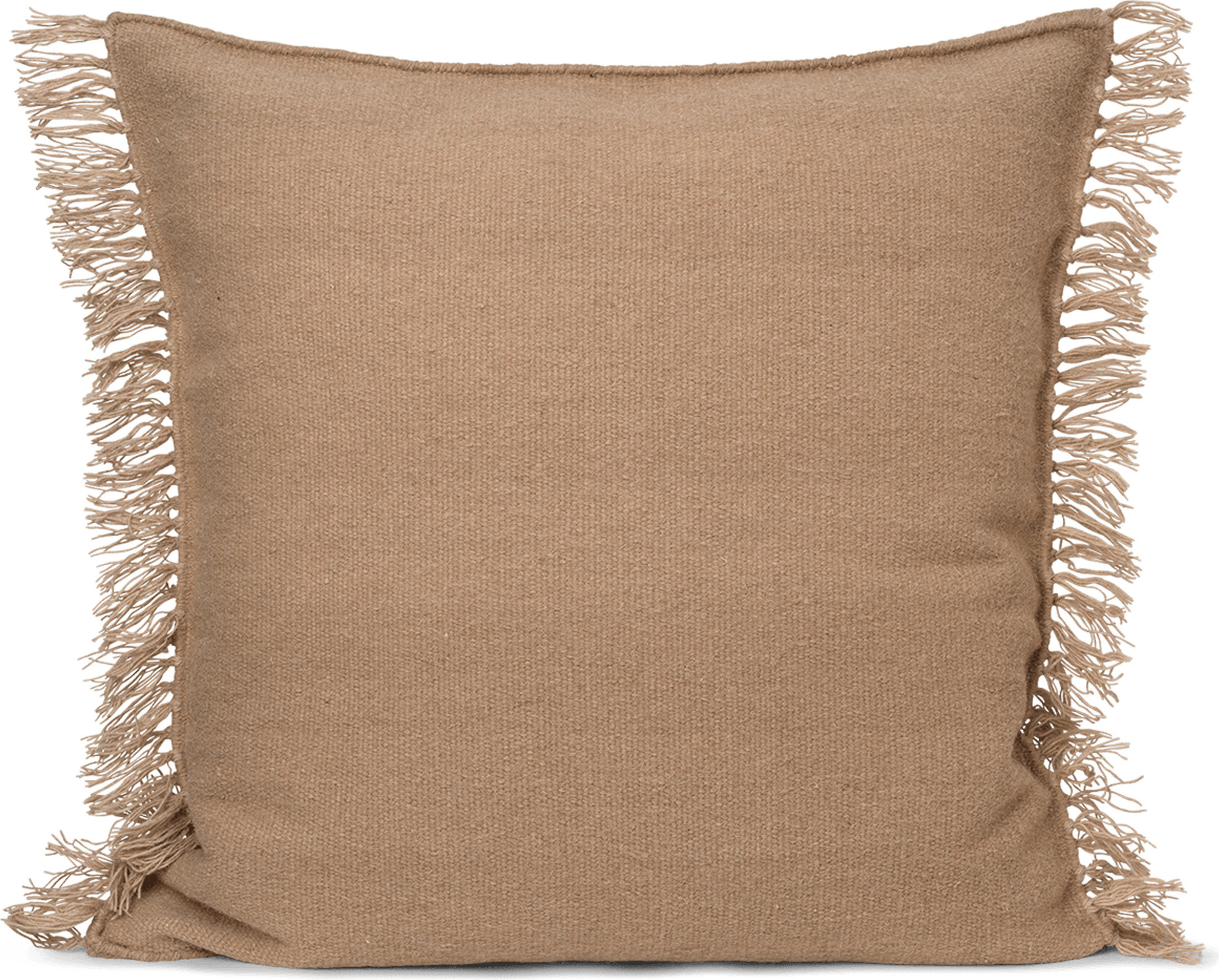 Poduszka Kelim 80 x 80 cm piaskowa z frędzlami