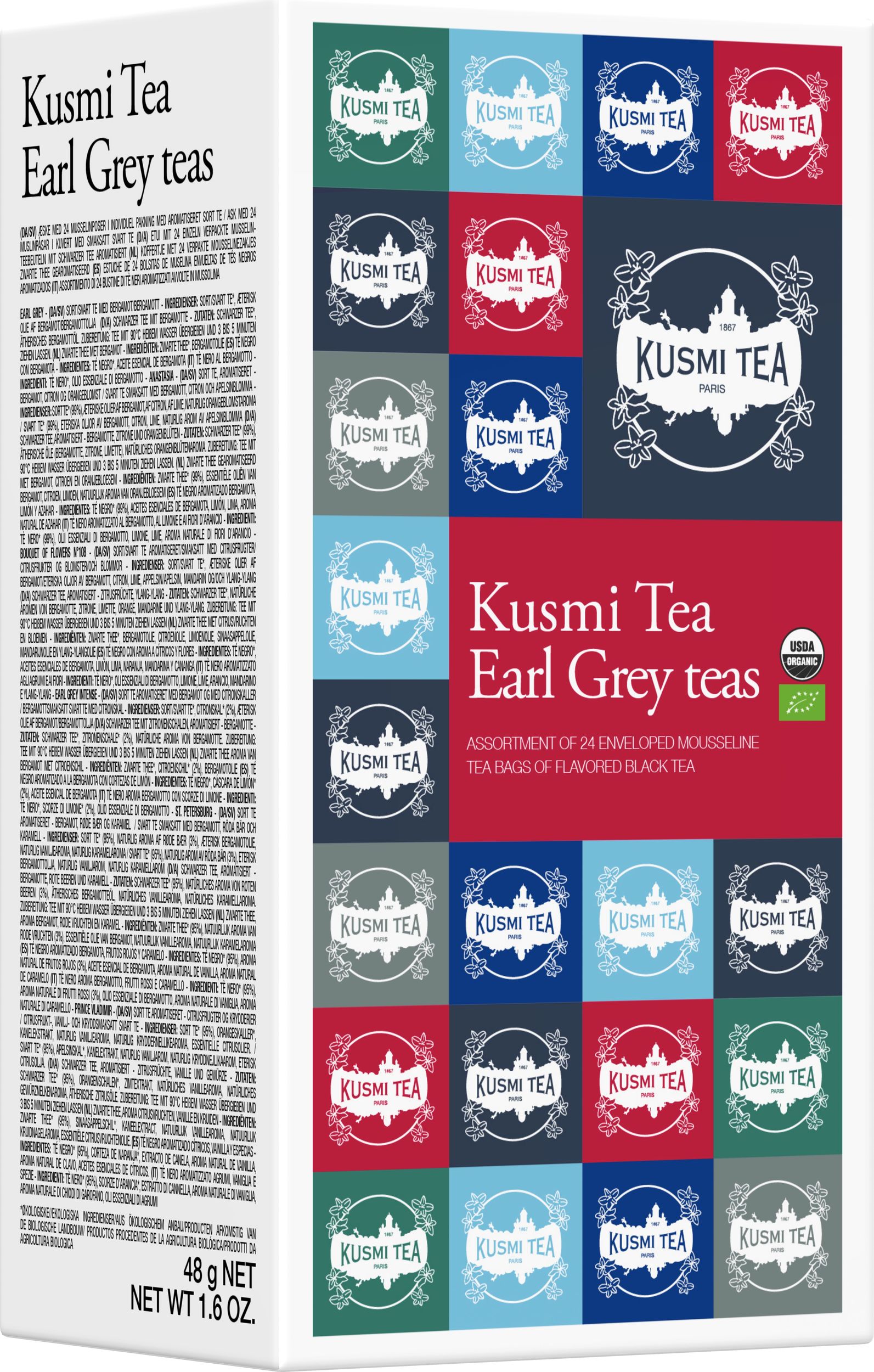 Zestaw herbat Kusmi Earl Grey Bio 24 torebki