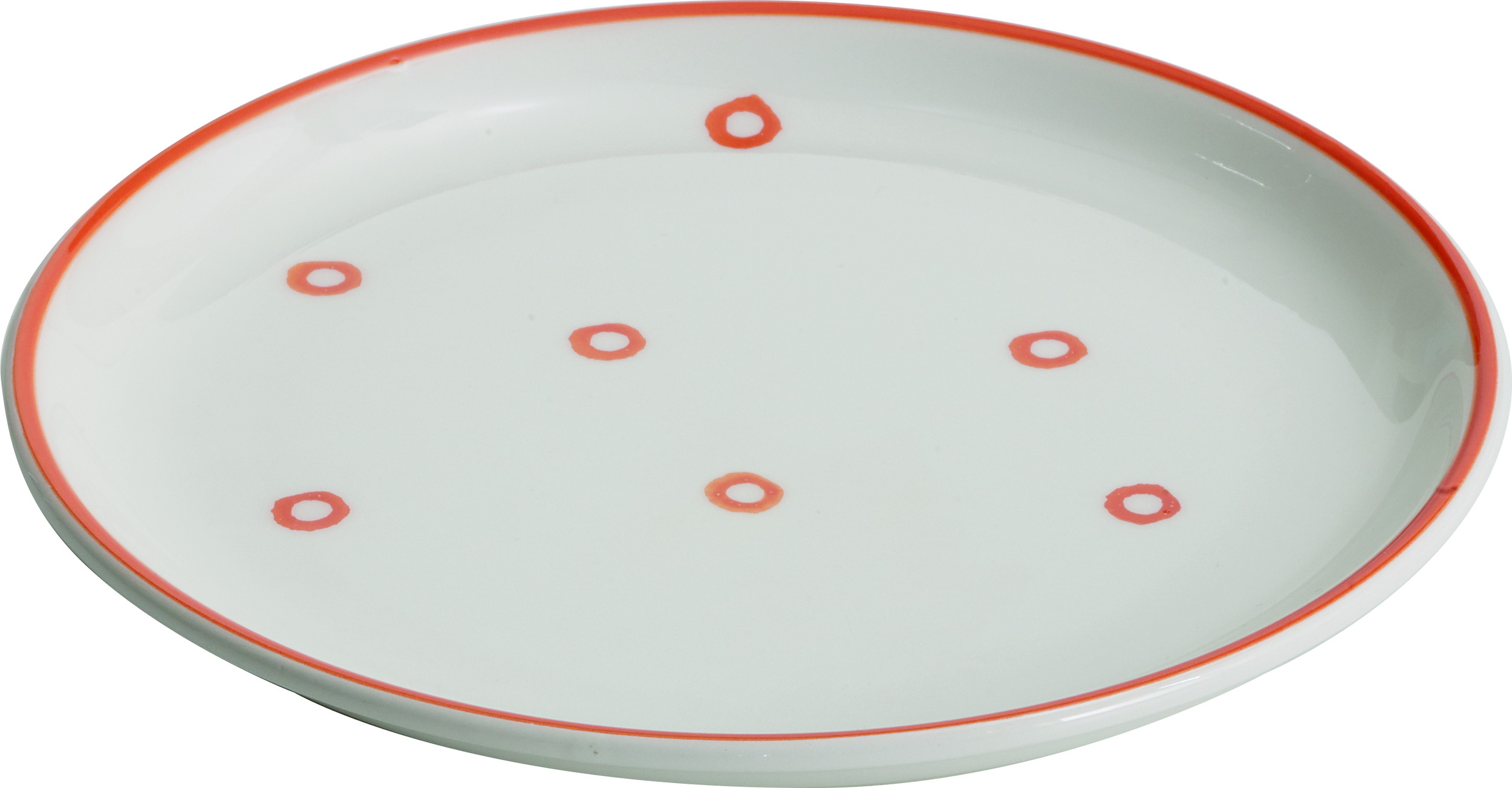 Talerz śniadaniowy Piatto Stencil 23 cm pomarańczowy