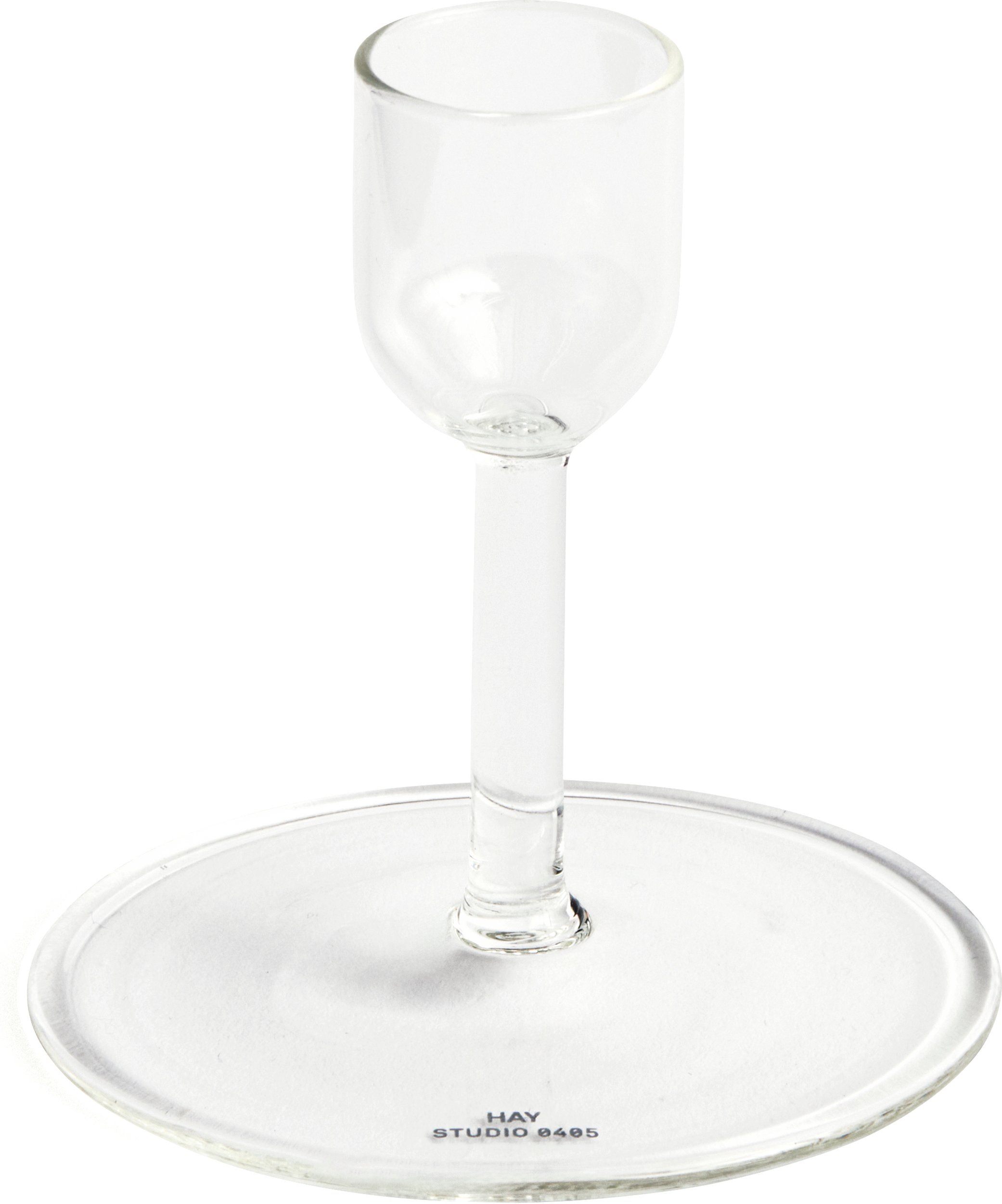 Świecznik na klasyczną świecę Tiny Straight przezroczysty