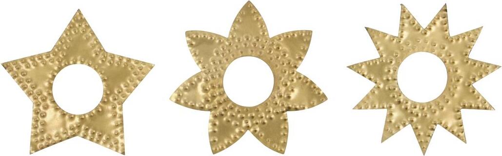Nakładki na świece Star mosiądz 3 szt.