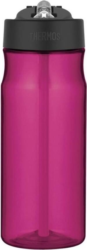 Bidon ze słomką Sport 530 ml ciemnoróżowy