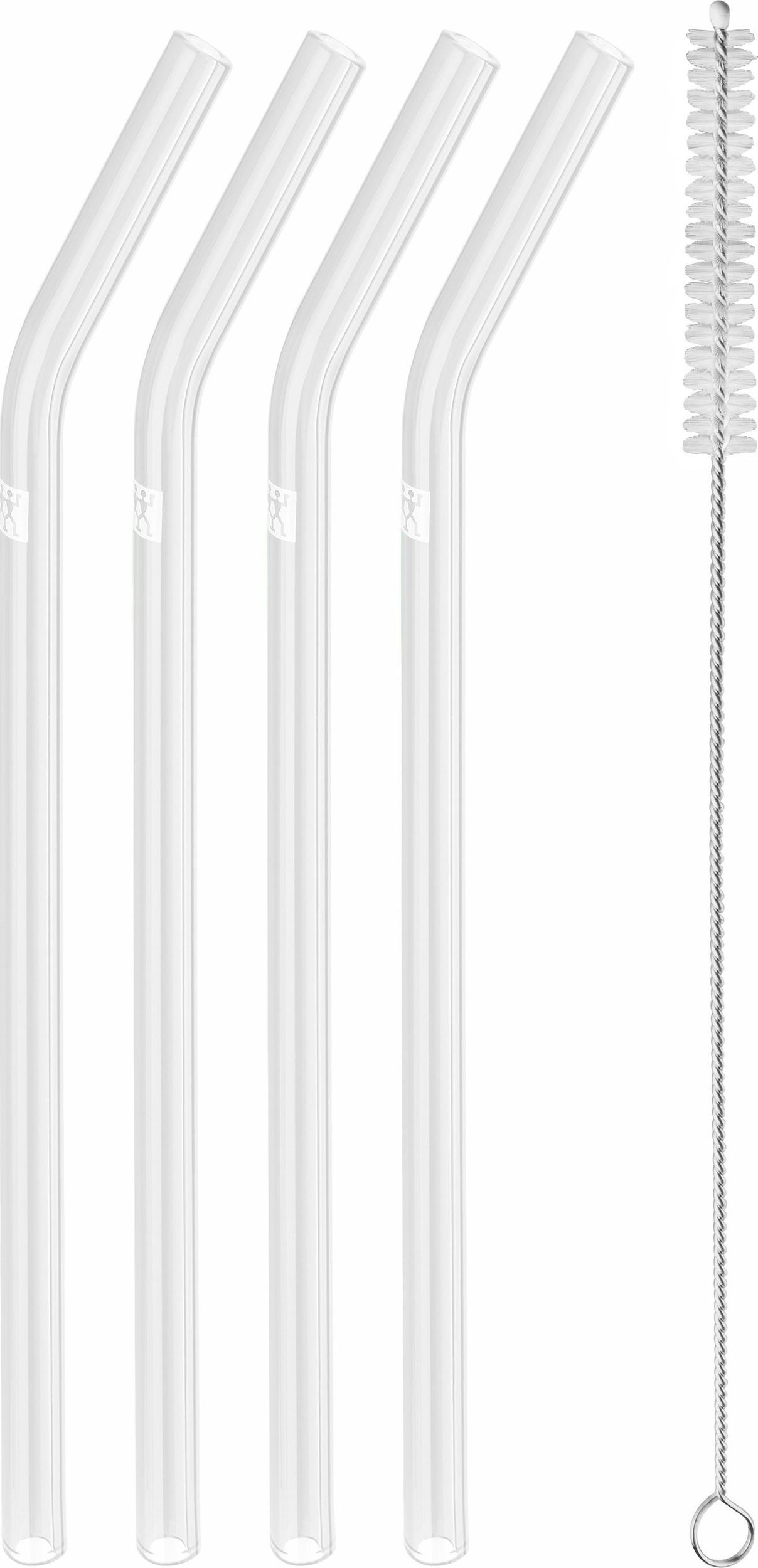 Słomki Sorrento przezroczyste z czyścikiem 4 szt.