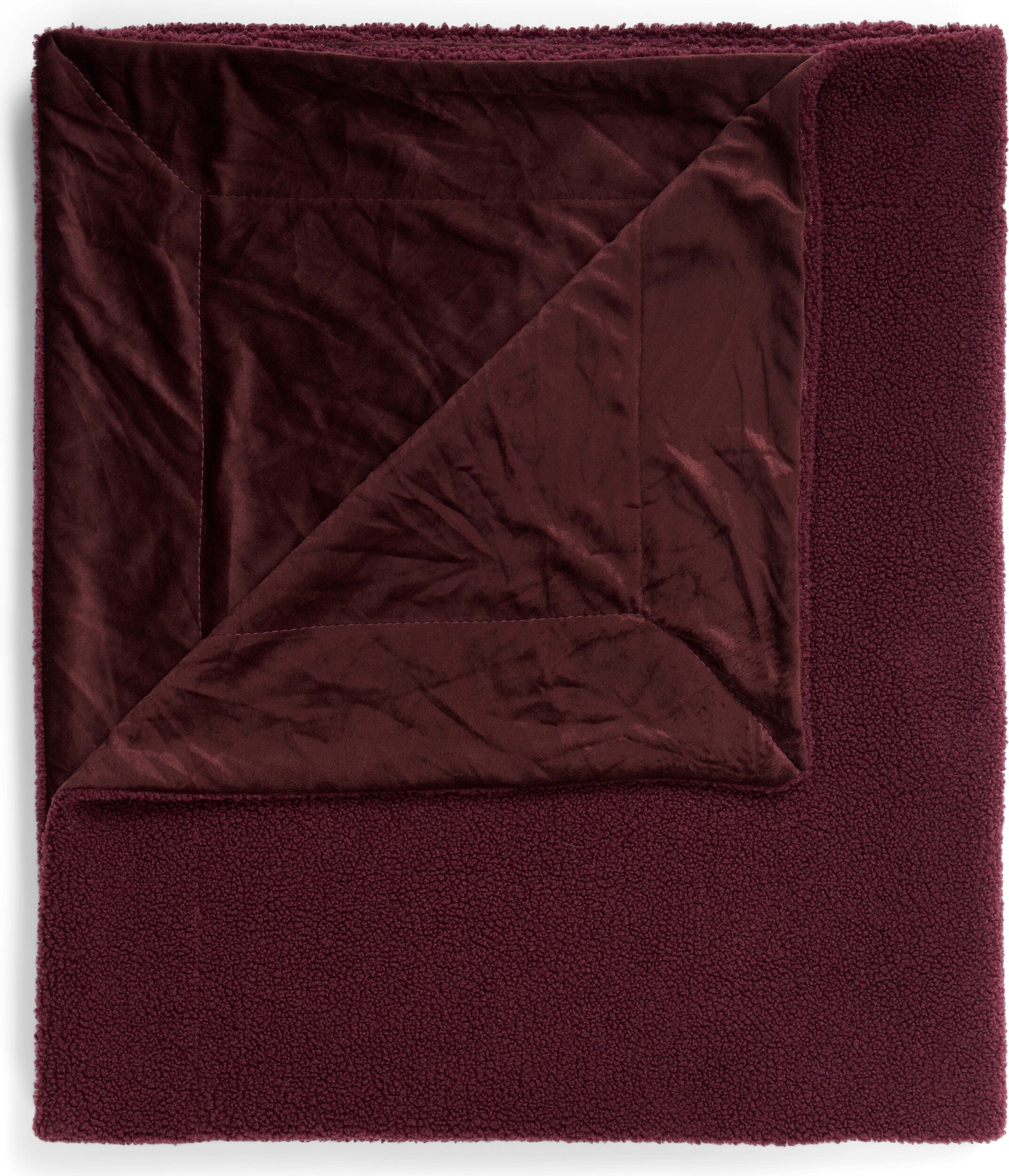 Koc futrzany Teddy 150 x 200 cm śliwkowy