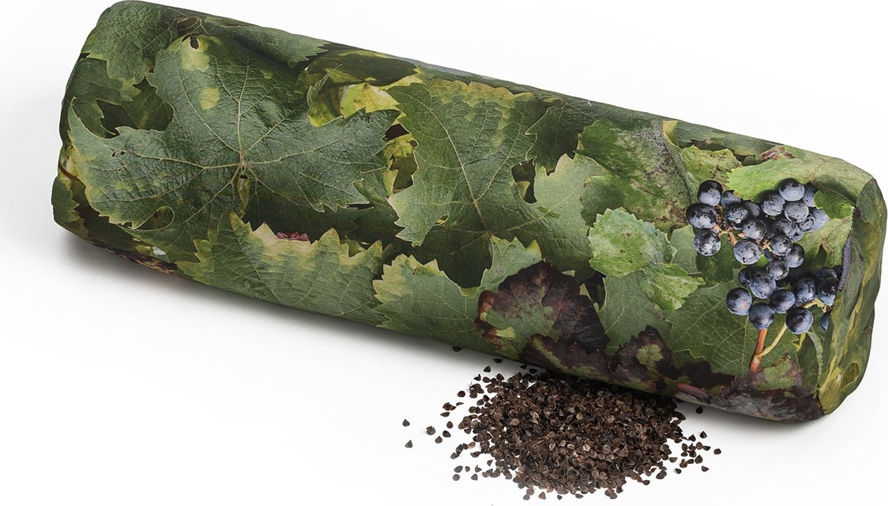 Poduszka wałek Hayka winnica z wypełnieniem z łusek gryki